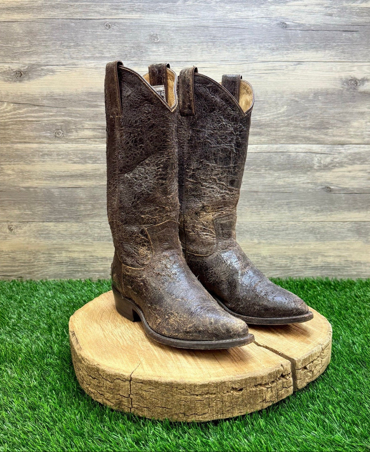 Frye Women - Size 6.5B - Distressed Brown Cowboy Boots 77704