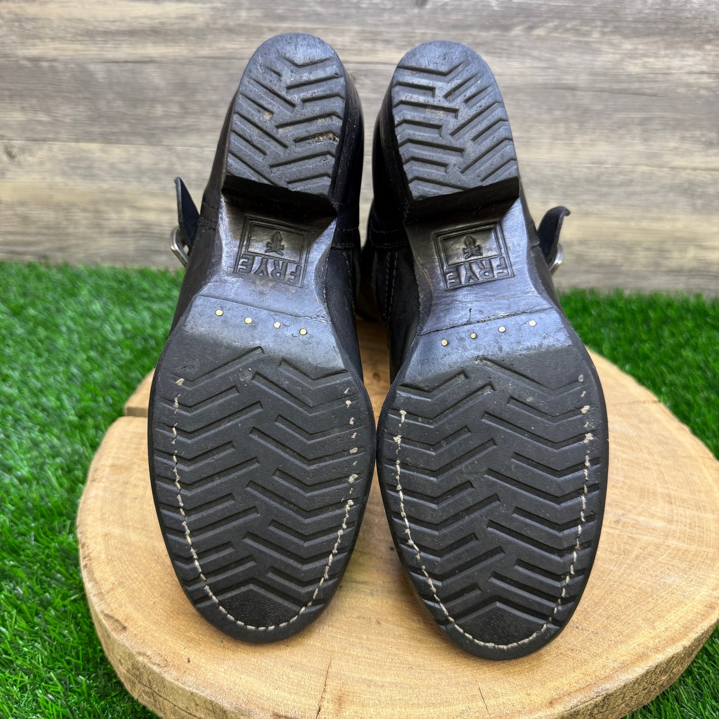 Frye Women - Size 6.5B - Black Martina Engineer Moto Boots Style 76920