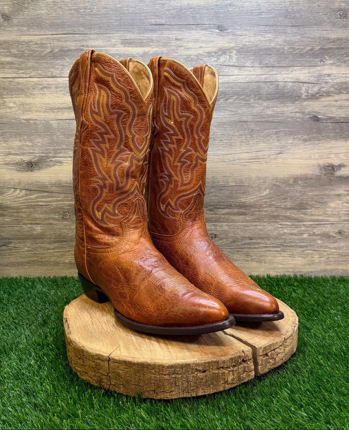 El Presidente Men - Size 13.5D - Bronze Gold Collection Western Cowboy Boots