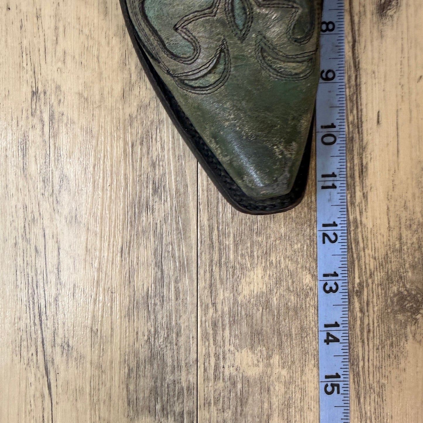 Corral Women - Size 10.5M - Distressed Green Eagle Snip Toe Cowboy Boots A2206