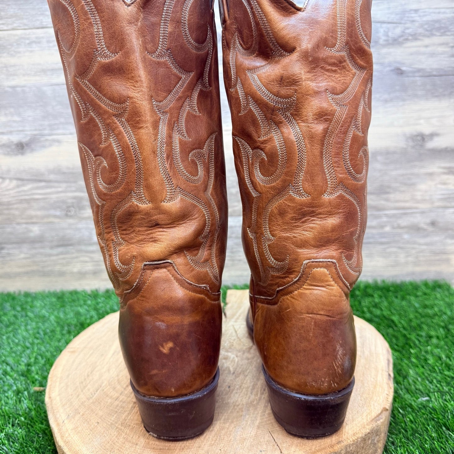 Tony Lama Men - Size 8.5D - Tan Western Cowboy Boots C7830