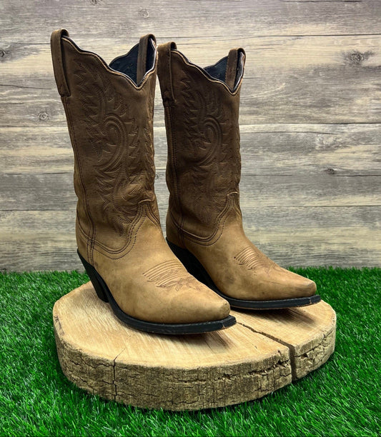Masterson Women - Size 7M - Brown Snip Toe Cowboy Boots RB3432