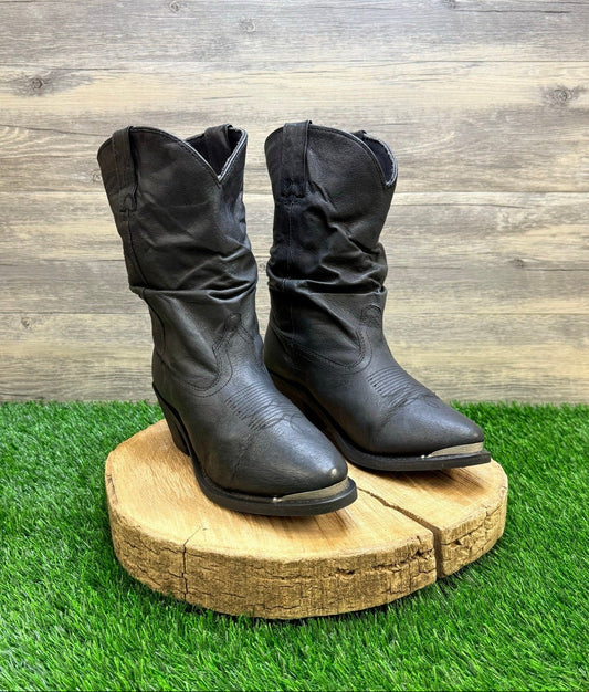 Shyanne Women - Size 9 - Black Slouchy Cowboy Boots SH1131A