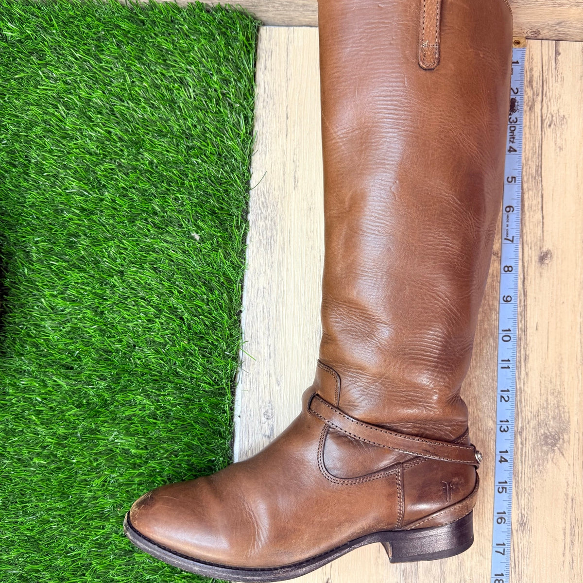 Frye Women - Size 7B - Brown Lindsay Plate Riding Boots 76976
