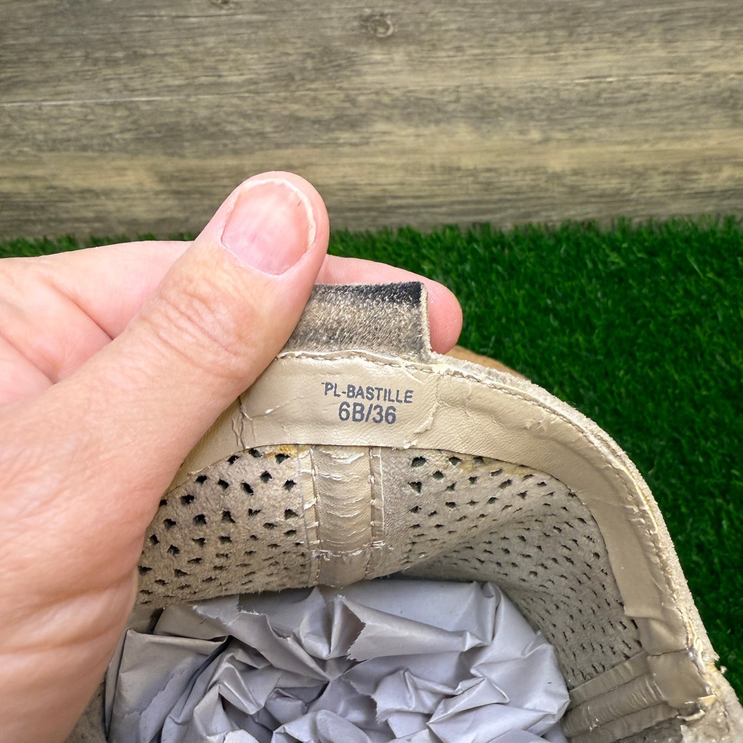 BCB Generation Women - Size 6B - Beige Suede Cutout Boots Style Bastille