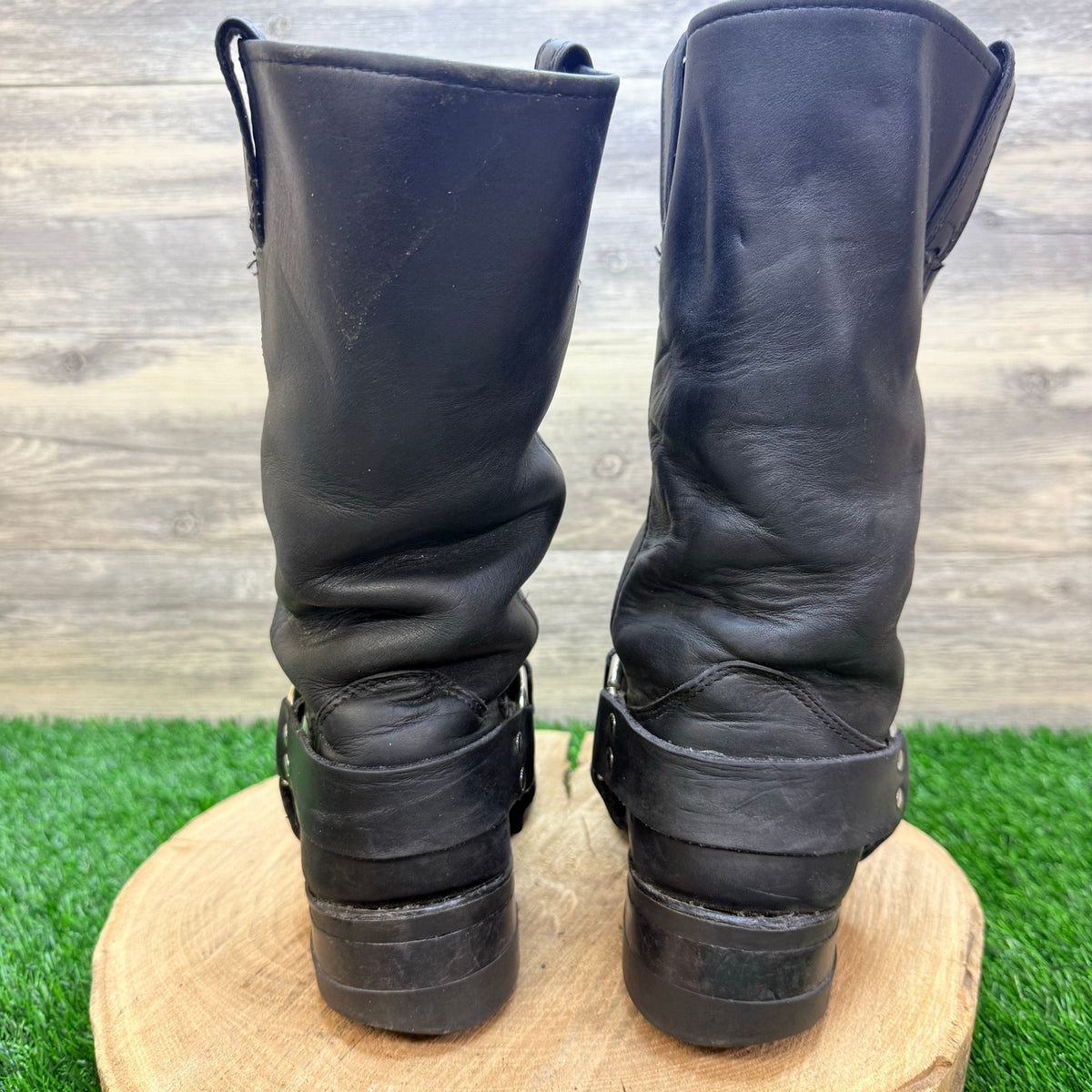 Frye Women - Size 7.5M - Black Harness Moto Boots 77295