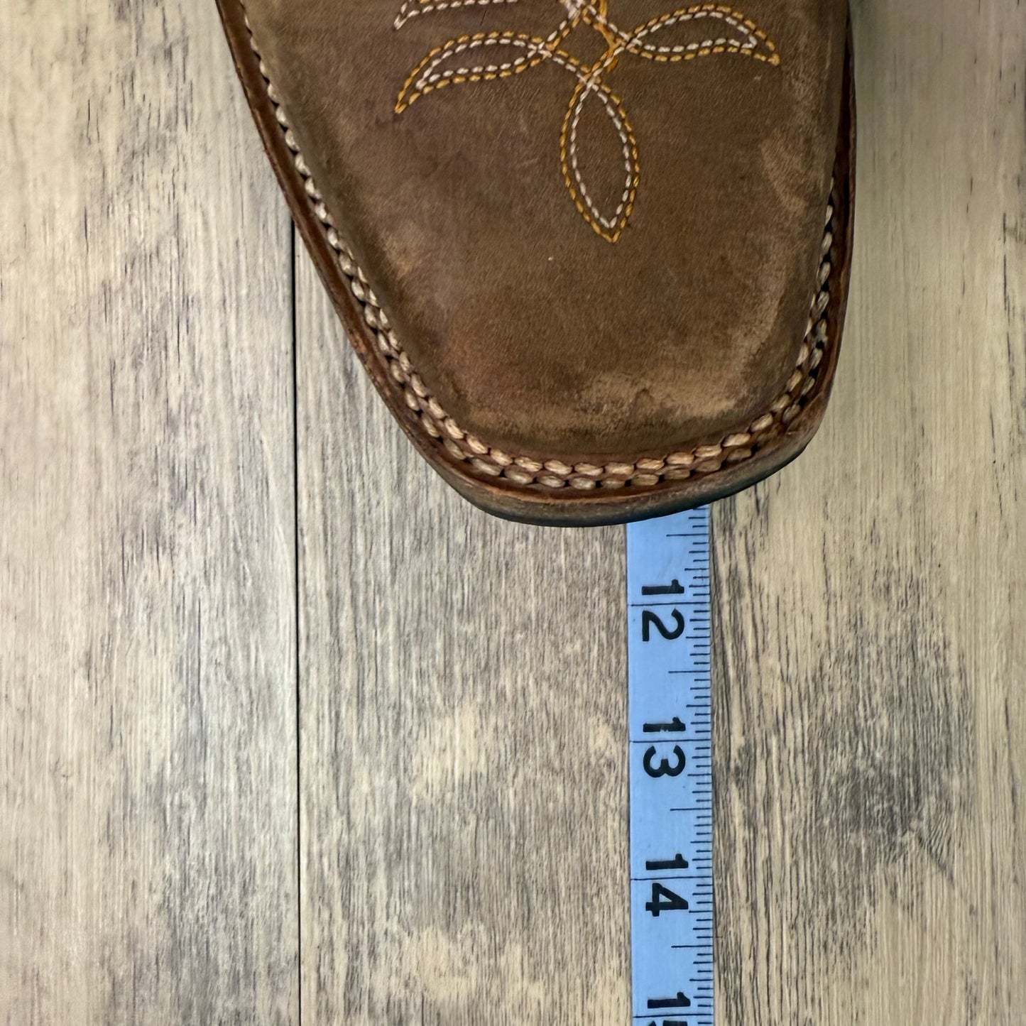 Reyme Men - Size 6.5 - Brown Longhorn Square Toe Cowboy Boots Style 35439