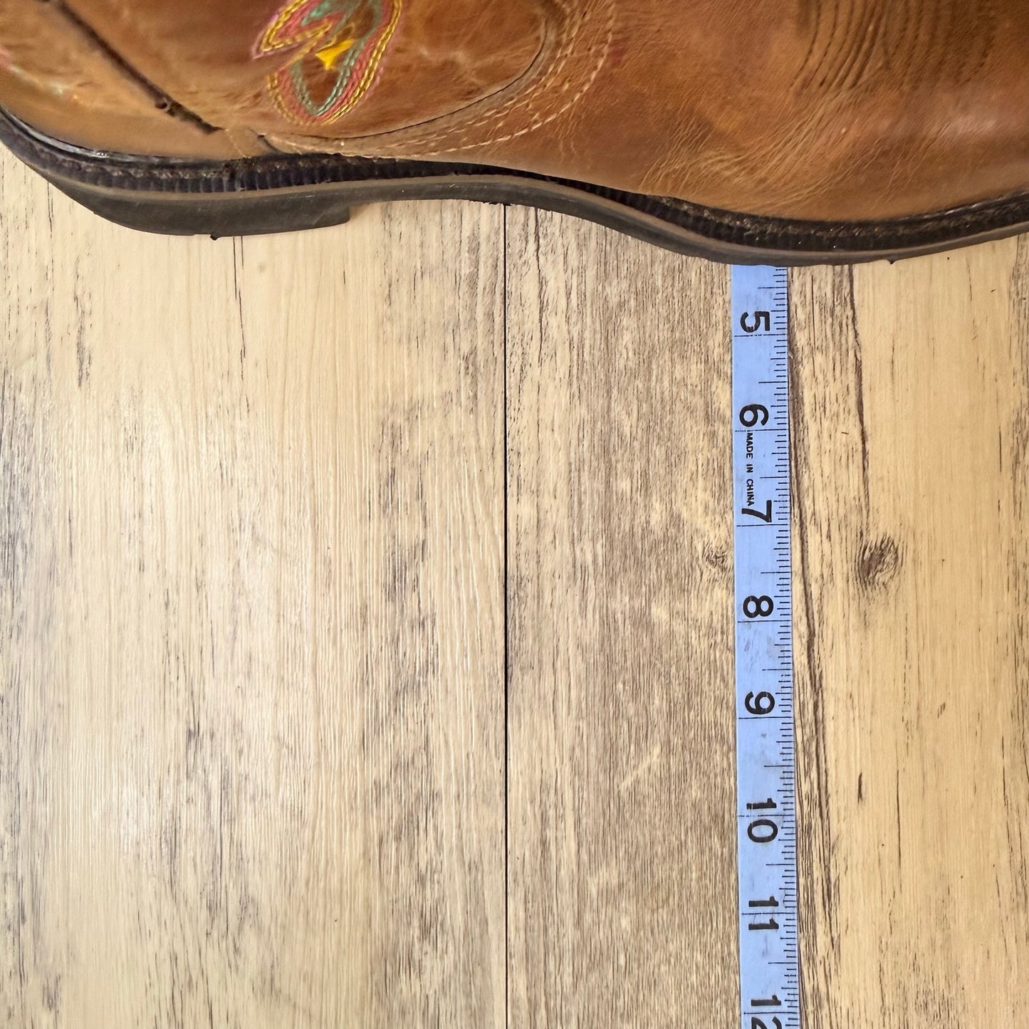 Justin Women - Size 7.5B - Tan Steel Square Toe Cowboy Boots WKL4664