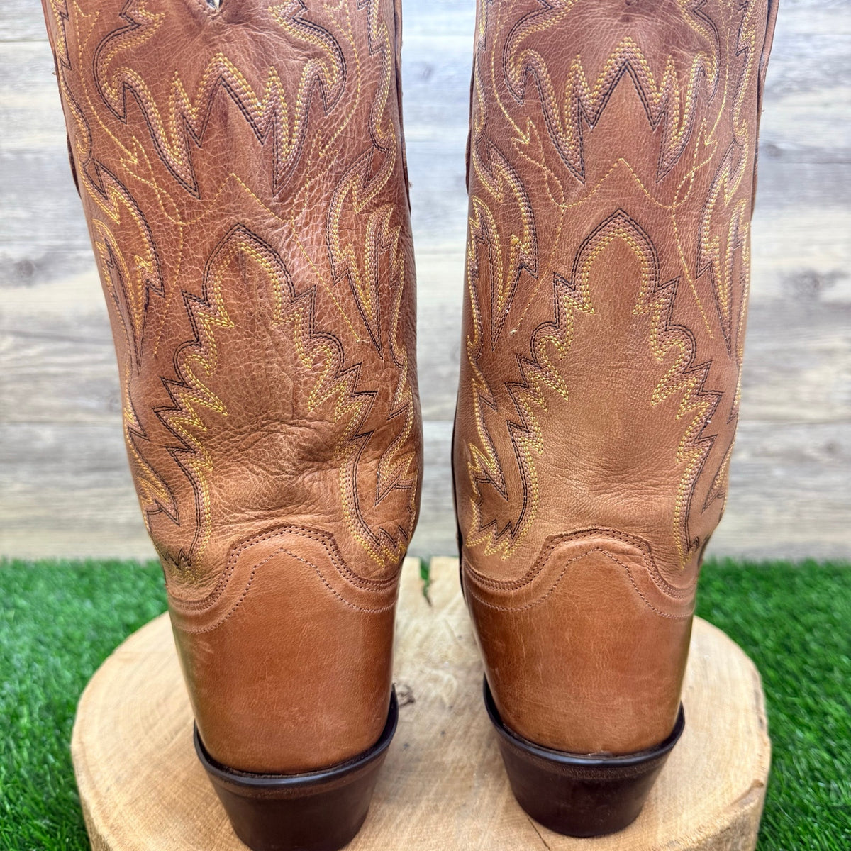 Old West Men - Size 9D - Tan Apache Western Cowboy Boots MF1529