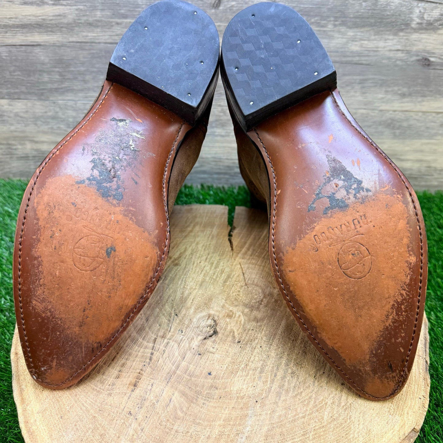 Durango Men - Size 8EE - Brown Whip Stitch Cowboy Boots DB582