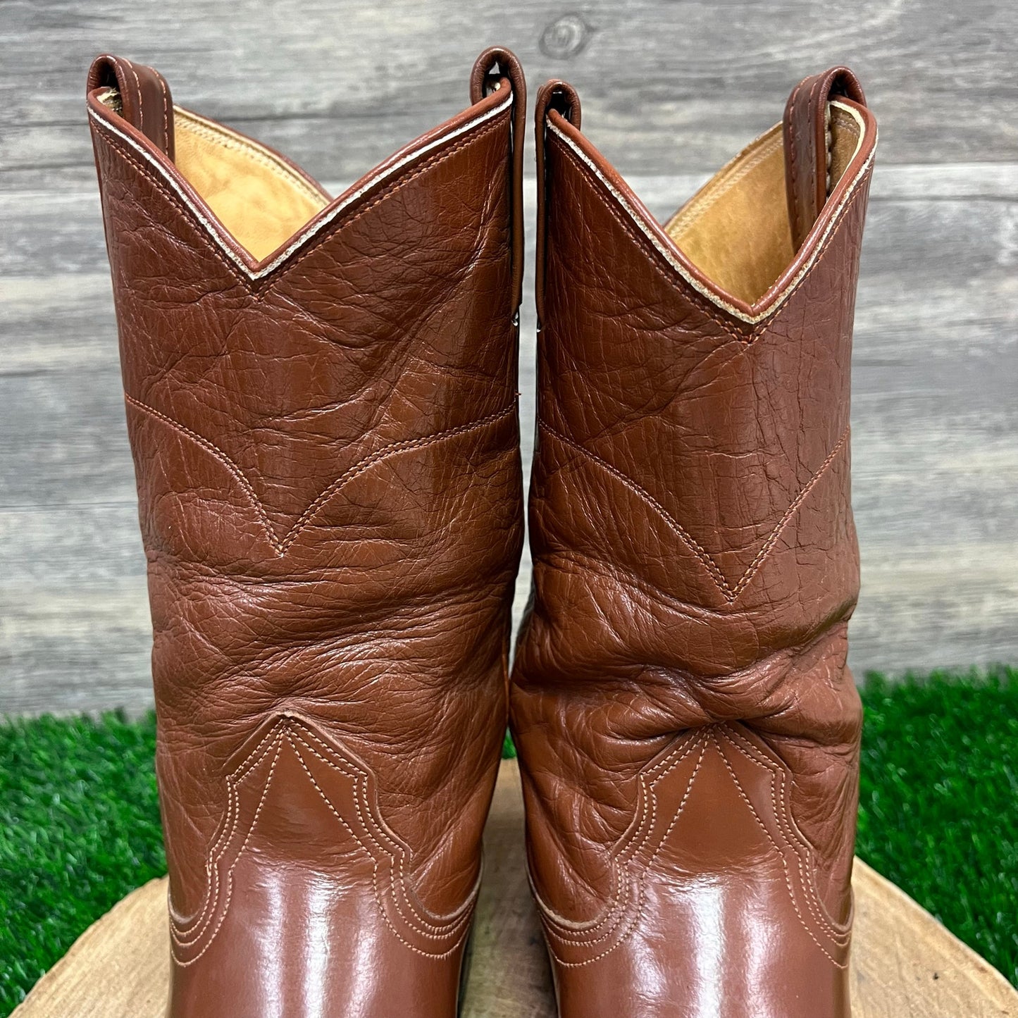 Nocona Women - Size 6.5B - Vintage Cognac Roper Cowboy Boots Style 181