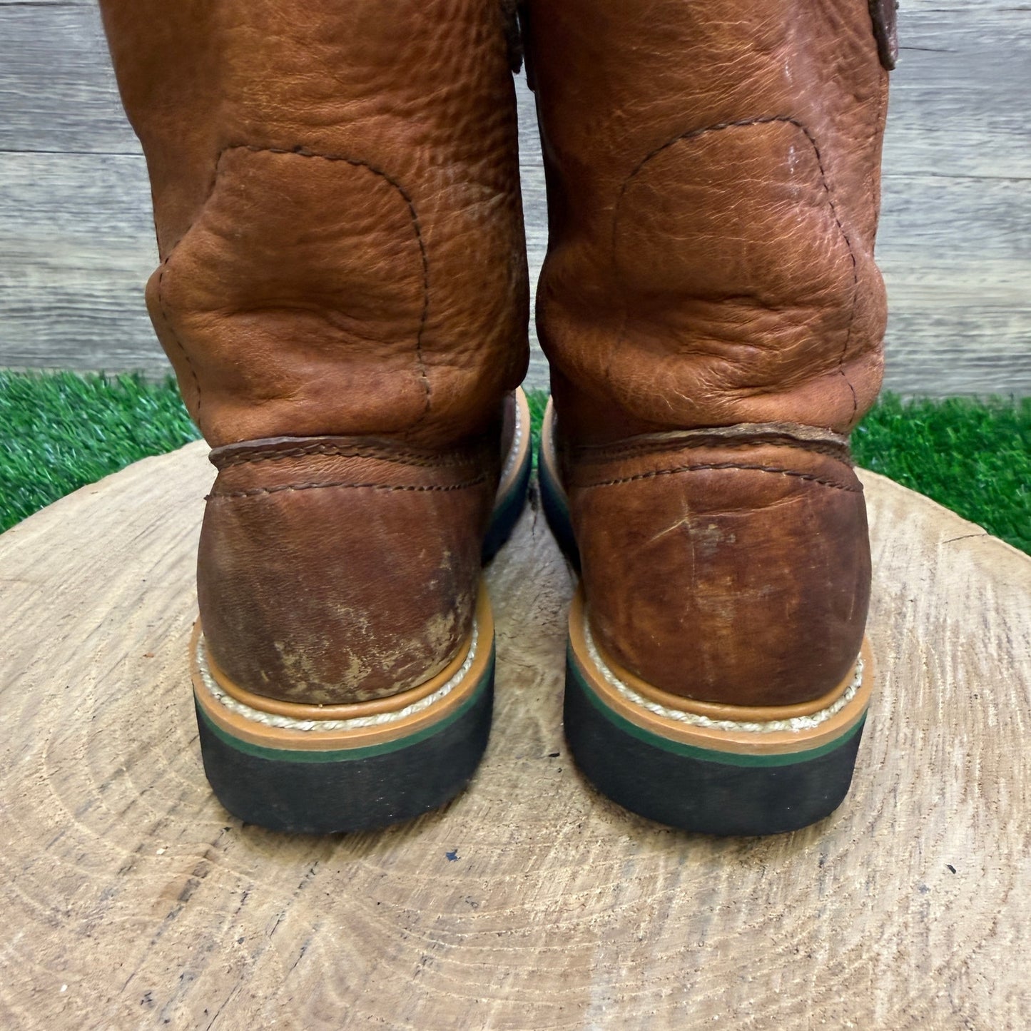 John Deere Youth -Size 13.5M - Brown Cowboy Boots Style JD2113
