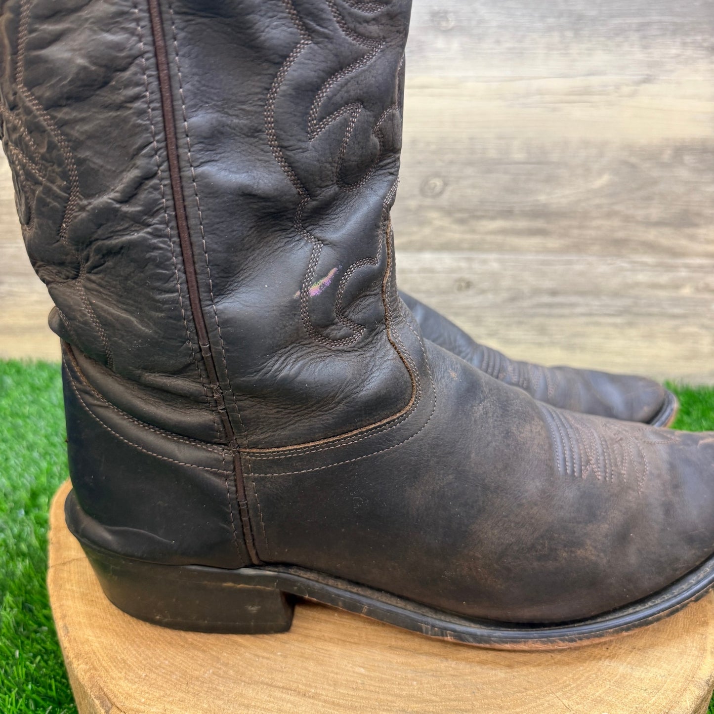 Old West Men - Size 13EE - Dark Brown Western Cowboy Boots Style SCM3051