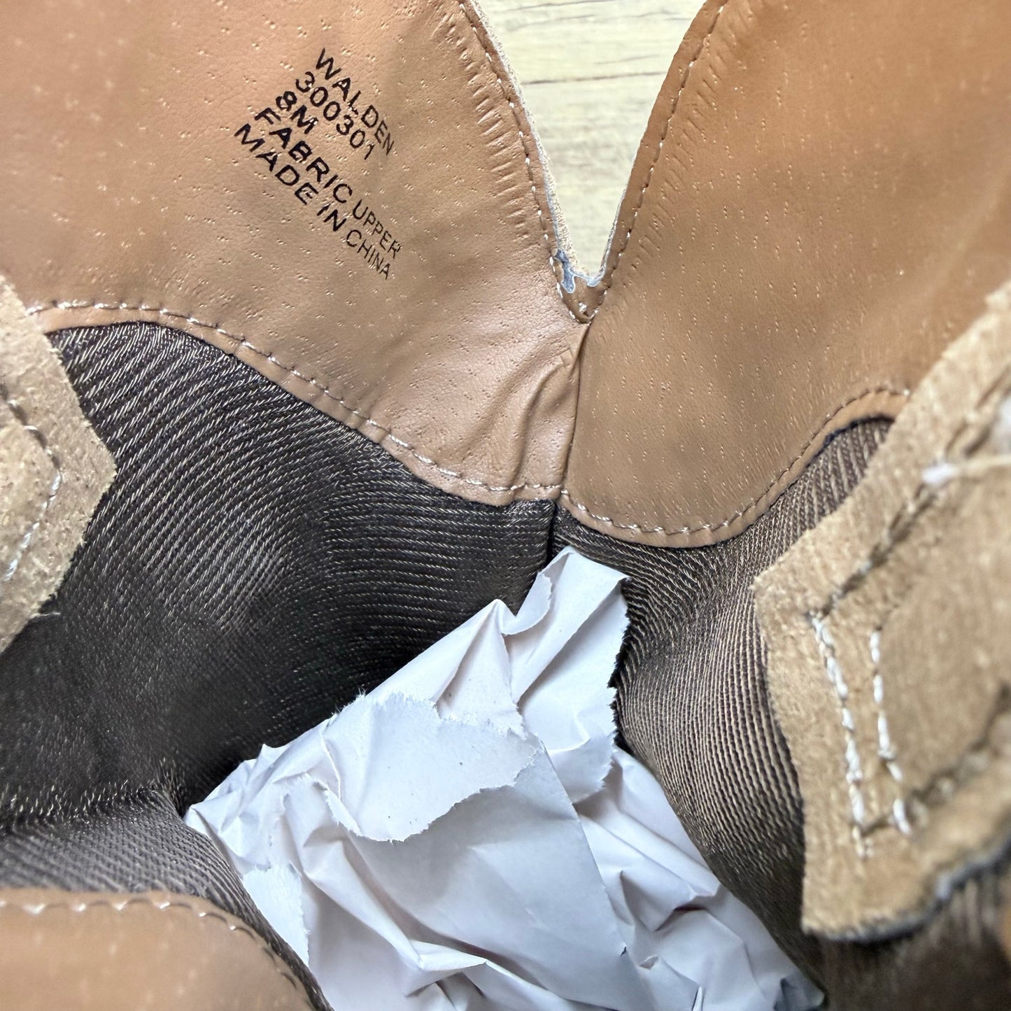 Rampage Women - Size 8M - Beige Soft Faux Suede Cowboy Boots Walden