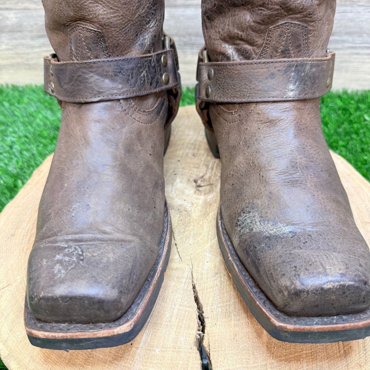 Harley Davidson Men - Size 9.5M - Brown Harness Moto Boots D93220