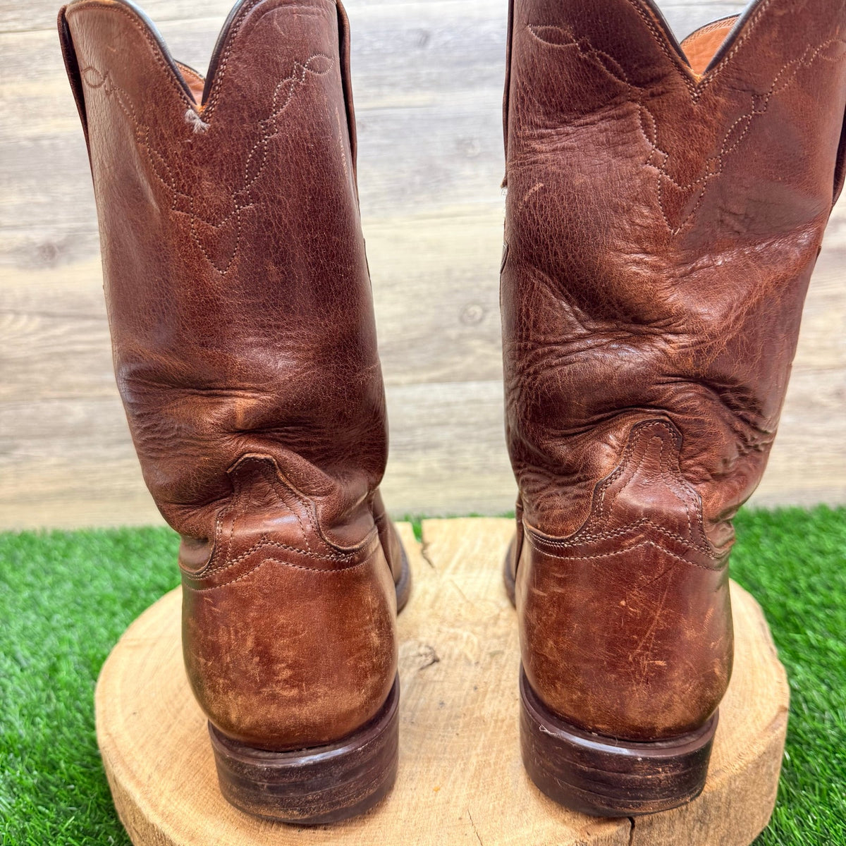 Lucchese Men - Size 10D - Brown Short Shaft Western Cowboy Boots L85086R