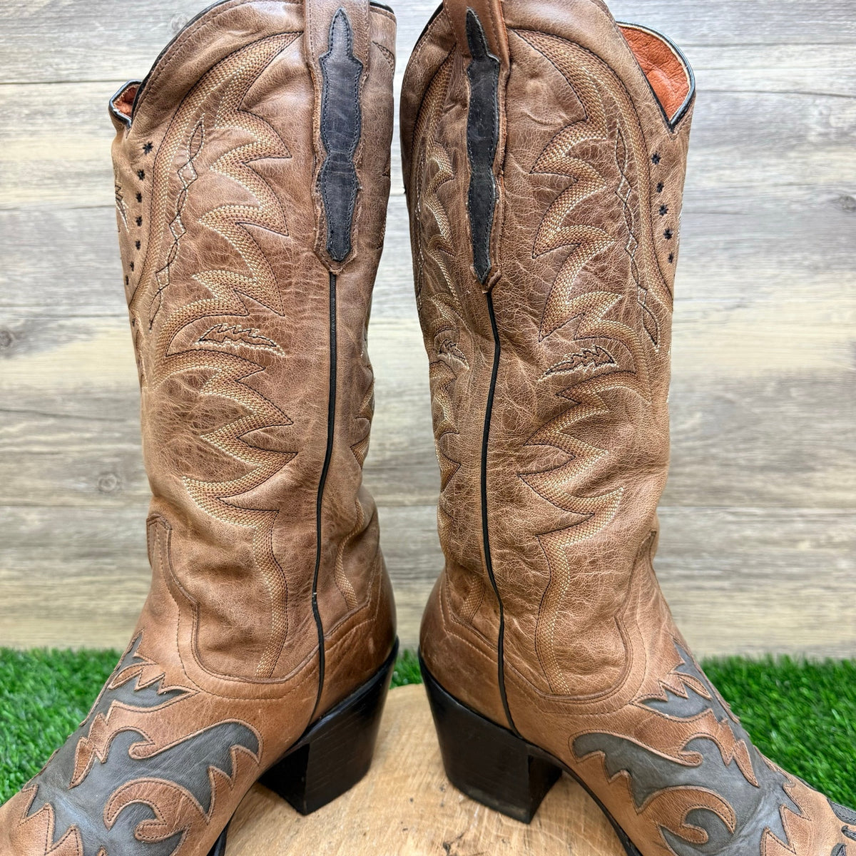 Dan Post Women - Size 8.5M - Brown / Black Wynona Cowboy Boots DP3278