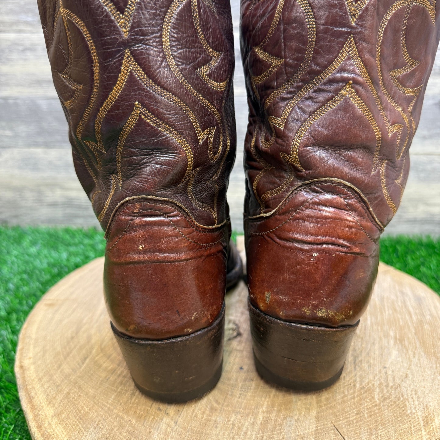 Dan Post Men - Size 8D - Vintage Copper Soft Leather Cowboy Boots Style 6851
