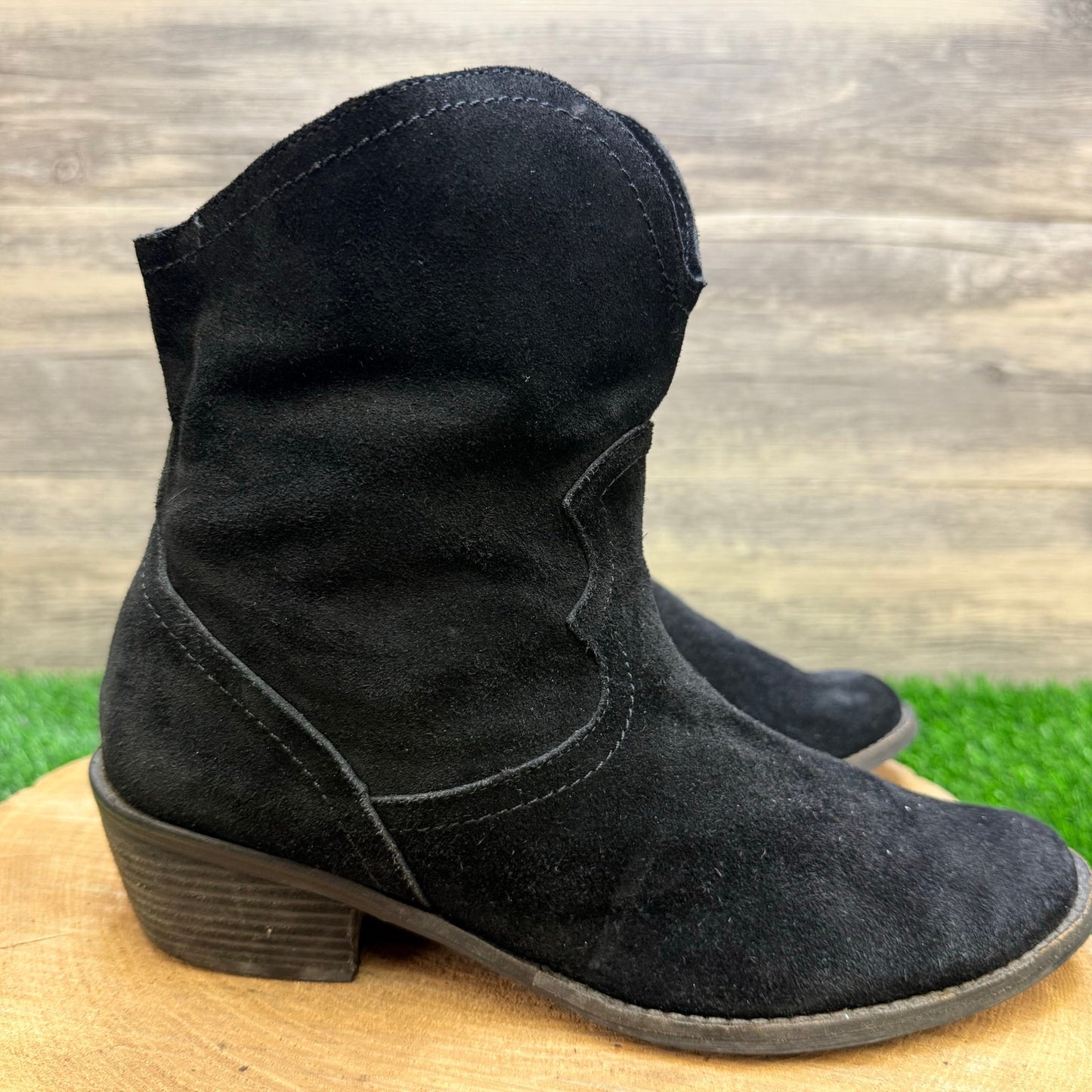 Naughty Monkey - Size 8.5 - Black Suede Ankle Boots NMW1233