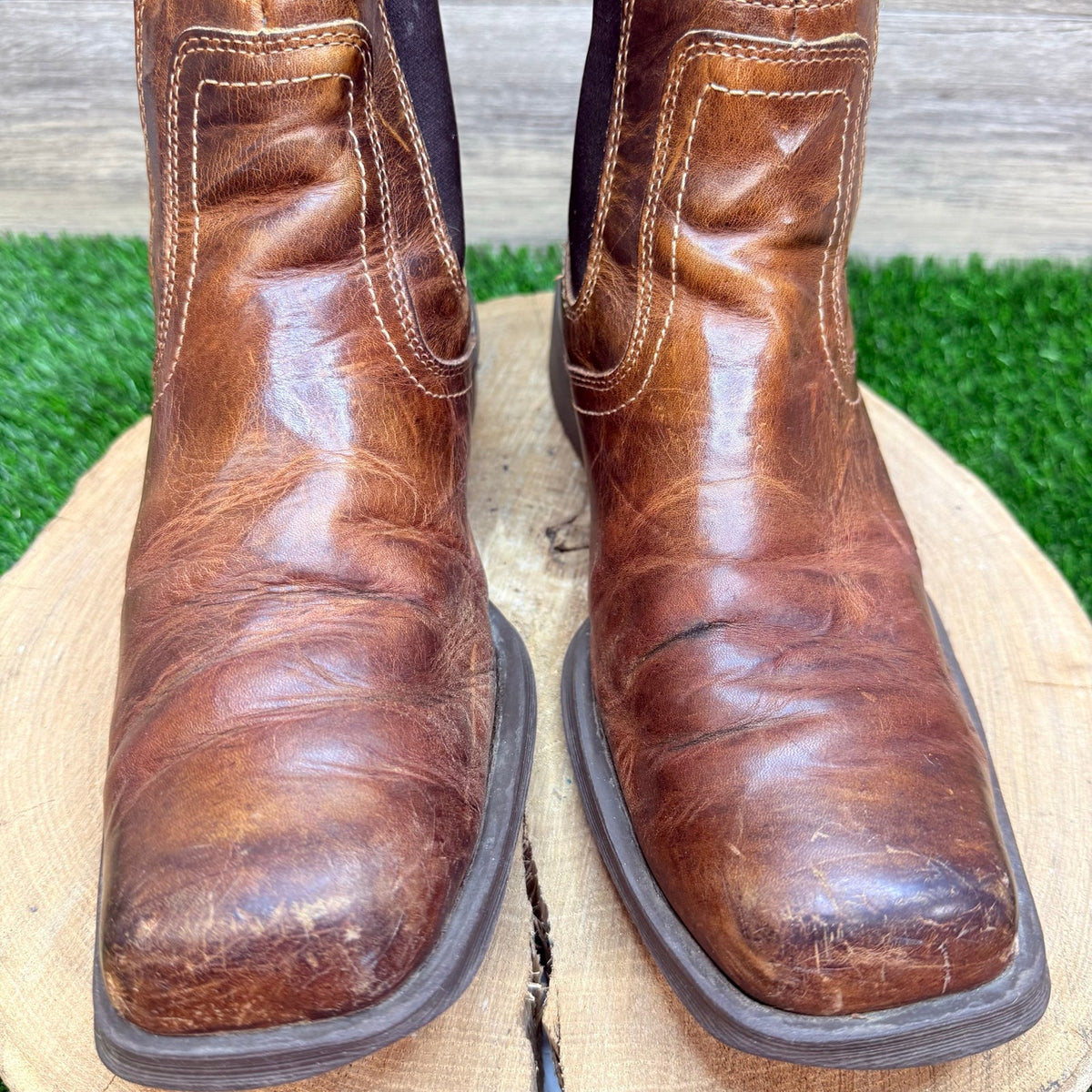 Ariat Men - Size 8.5D - Brown Square Toe Ankle Boots 10019868