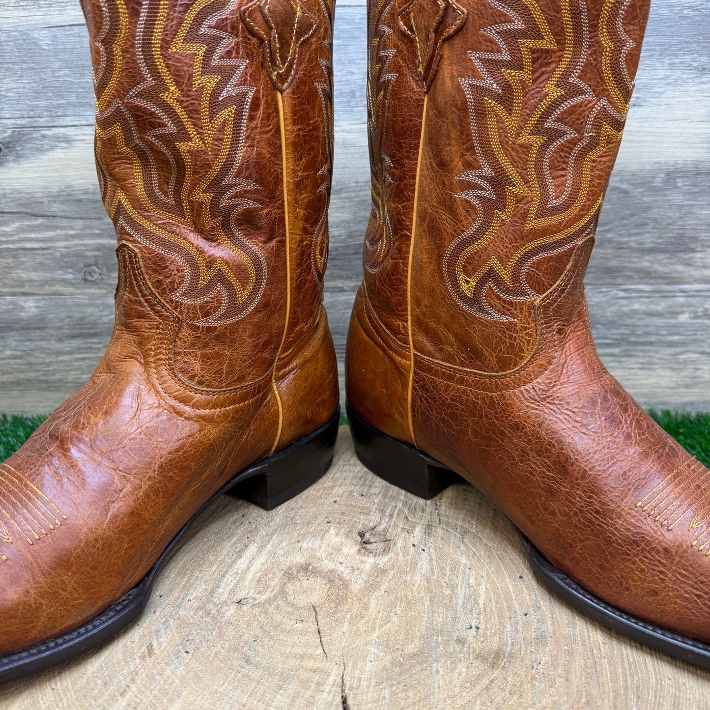 El Presidente Men - Size 13.5D - Bronze Gold Collection Western Cowboy Boots
