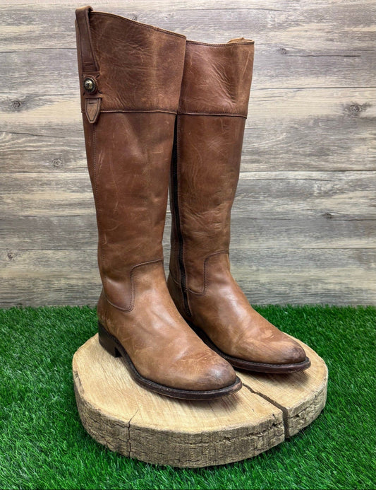 Frye Women - Size 9B - Cognac Jayden Button Riding Boots Melissa 3476095