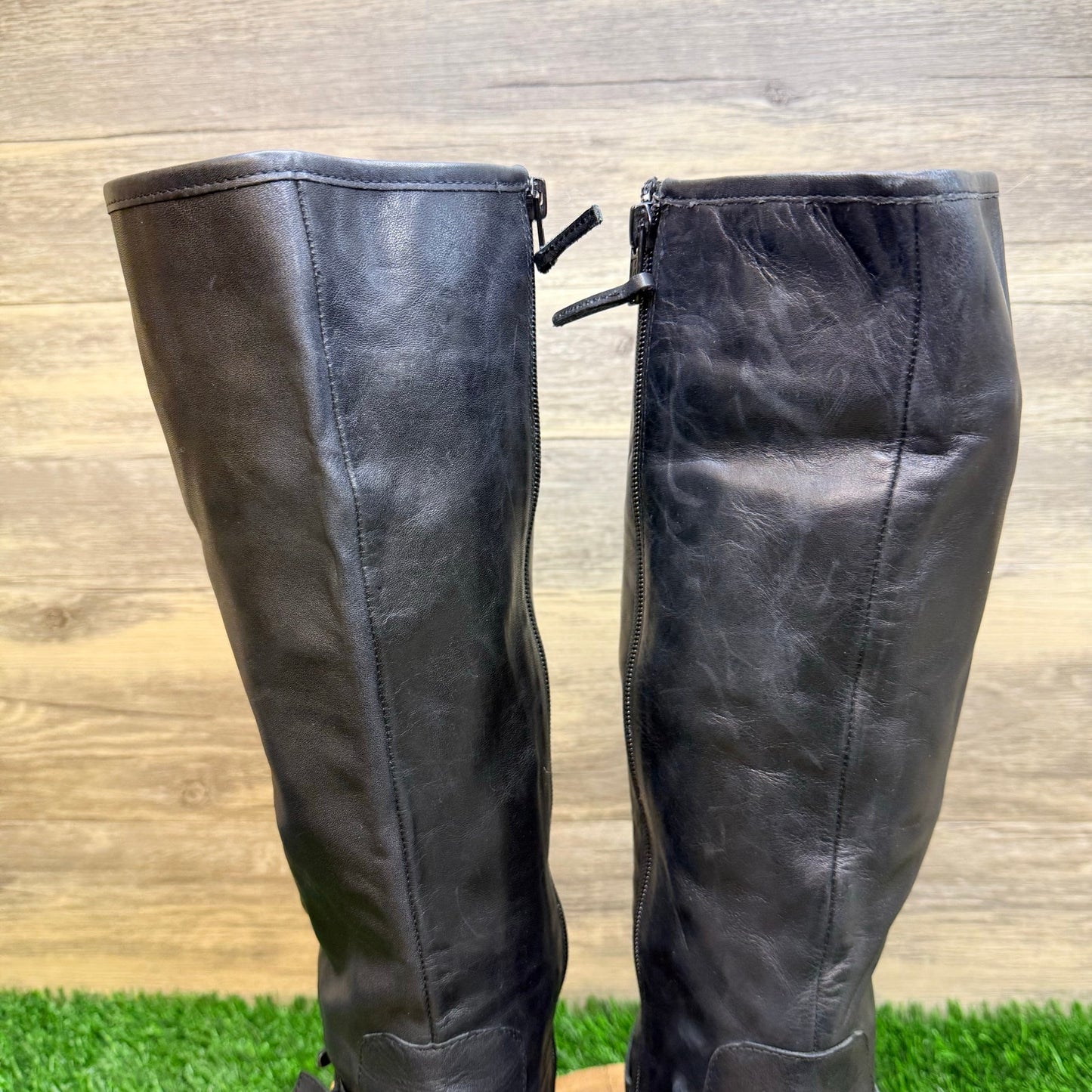 Lauren Women - Size 8B - Black Harness Riding Boots Marion