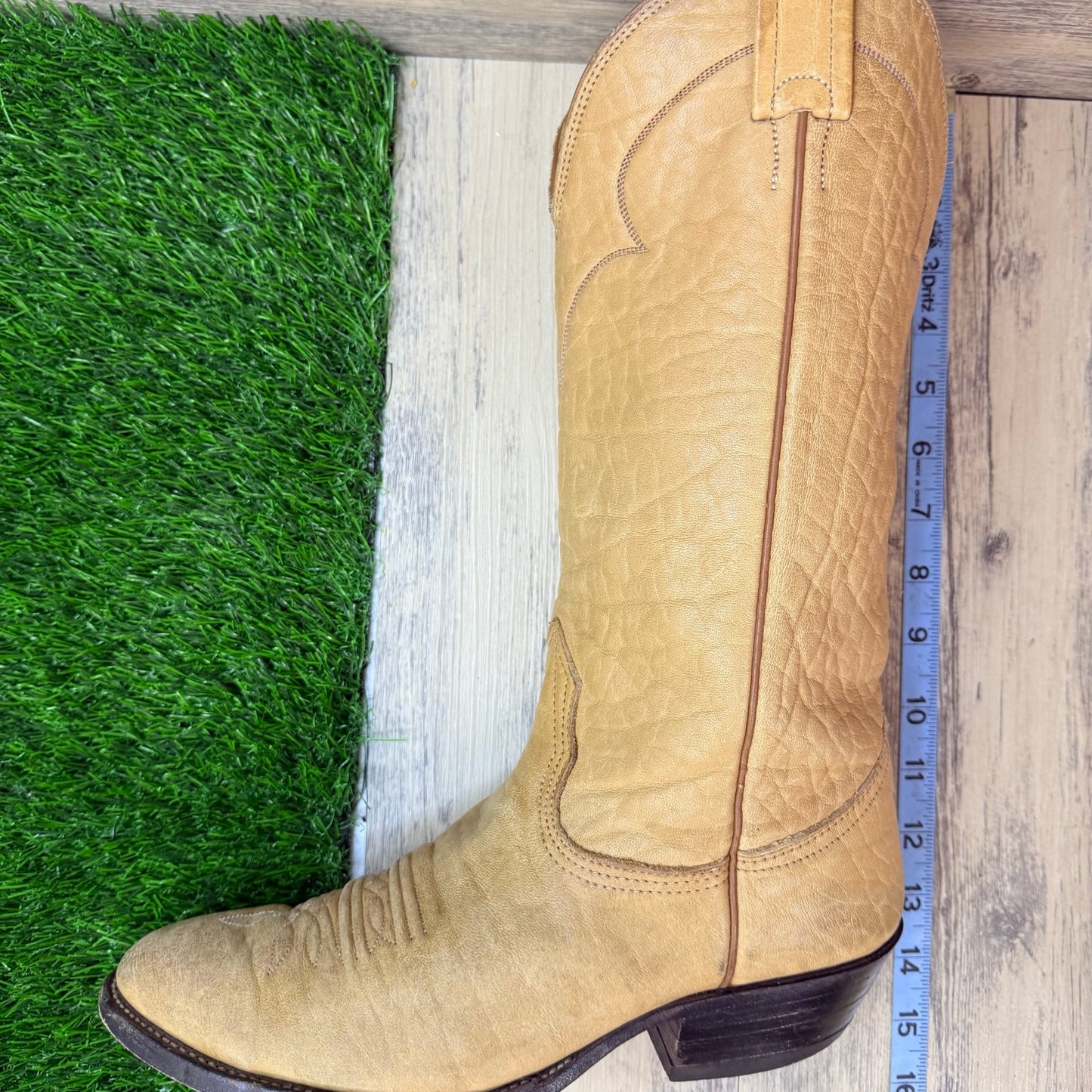 Nocona Men - Size 8D - Vintage Sand Leather  Western Cowboy Boots 403