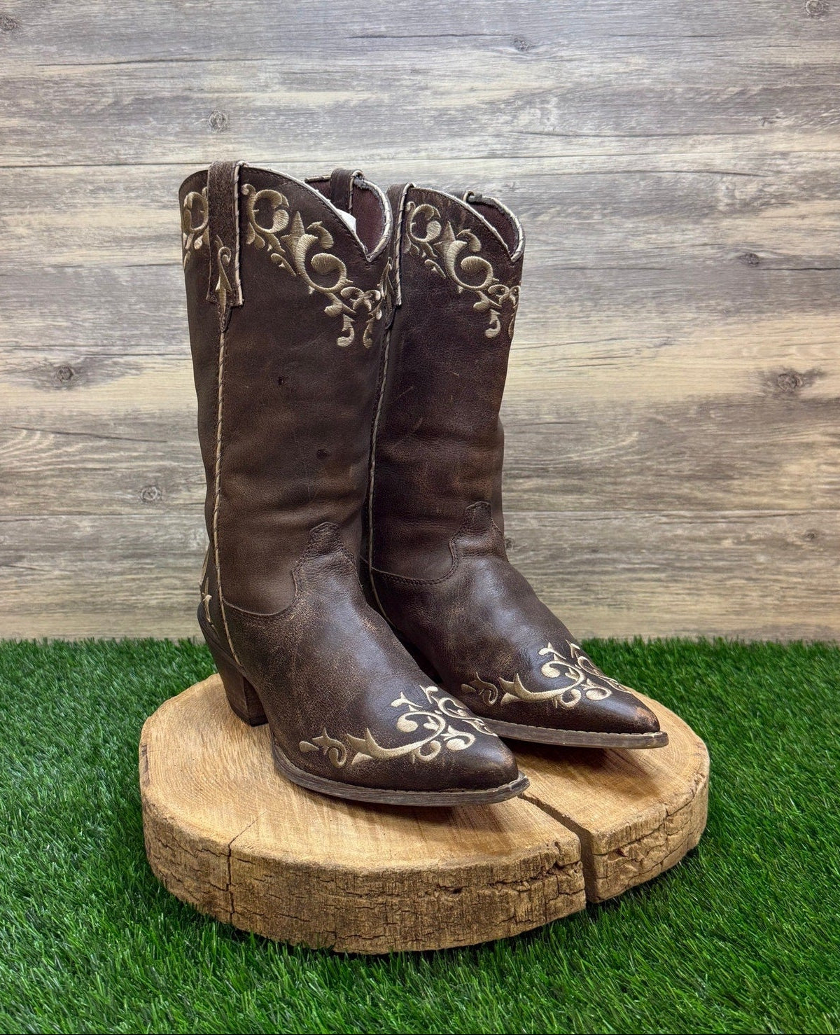 Durango Women - Size 10M - Brown Crush Western Cowboy Boots Style RD3203