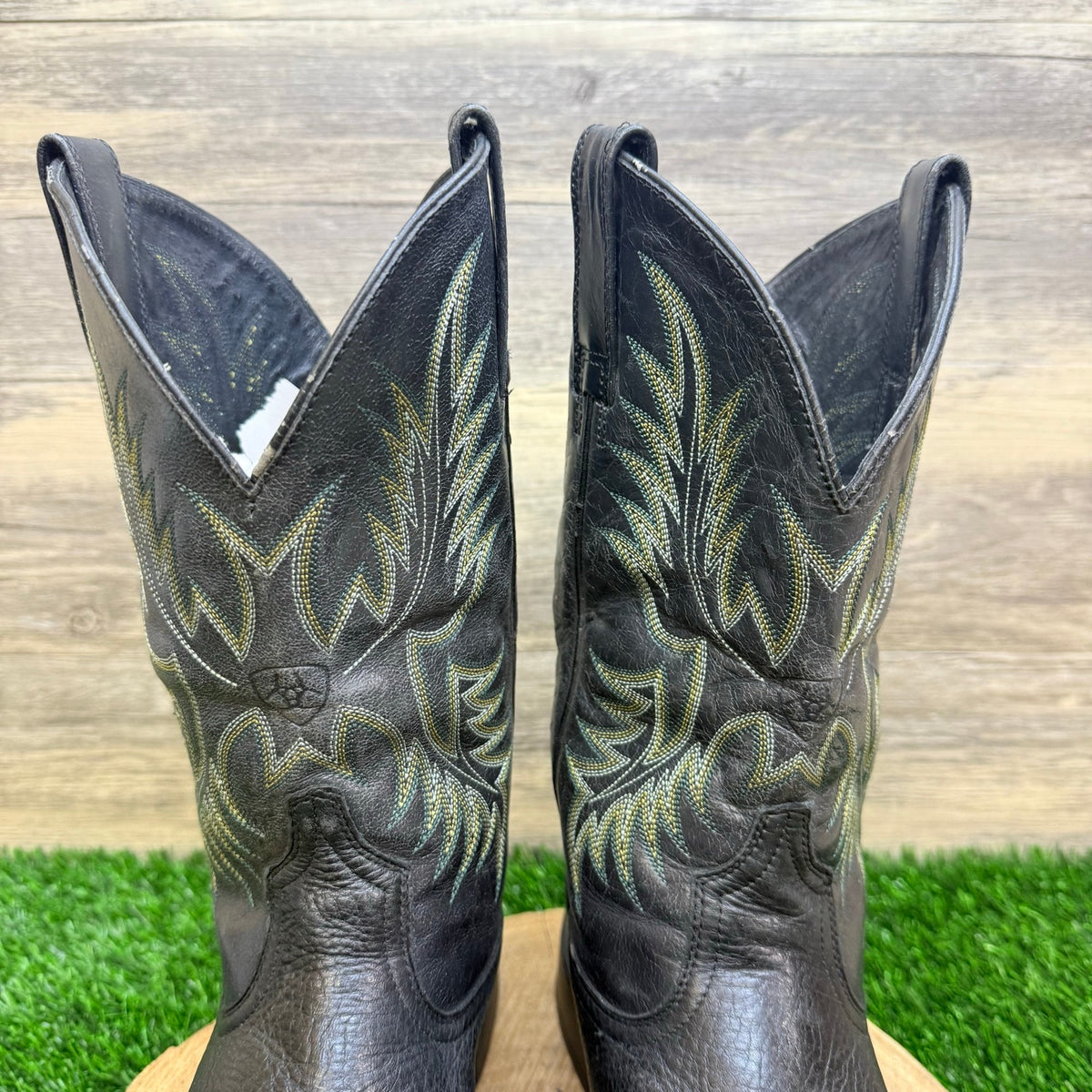 Ariat Men - Size 10D - Black/Green Heritage Western Cowboy Boots 10009594