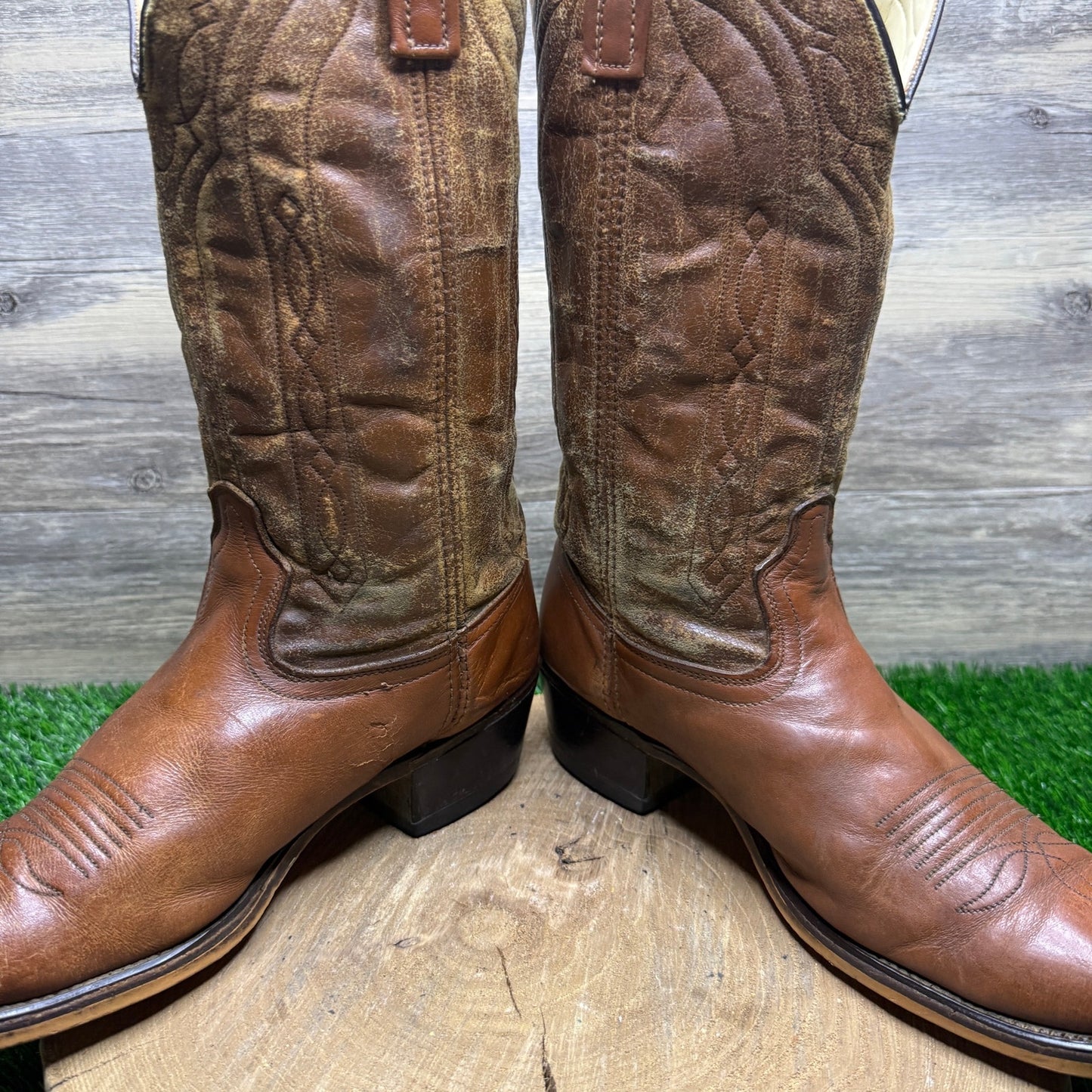 Dingo Men - Size 12D - Vintage Tan Western Cowboy Boots Style 5945