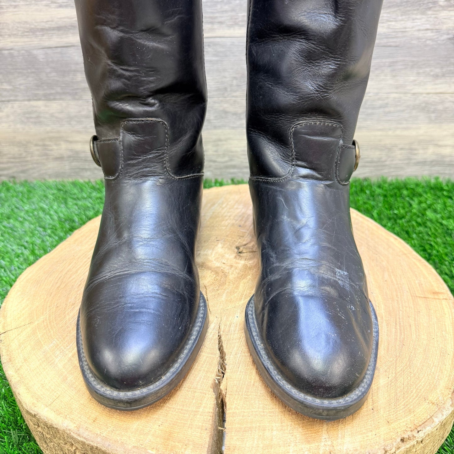 Nine West Women - Size 7M - Black Riding Boots Antonia