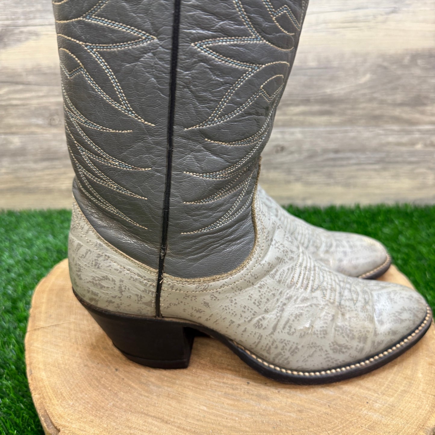 Dan Post Women - Size 7 - Vintage Gray/Blue Caribou Western Cowboy Boots 4243