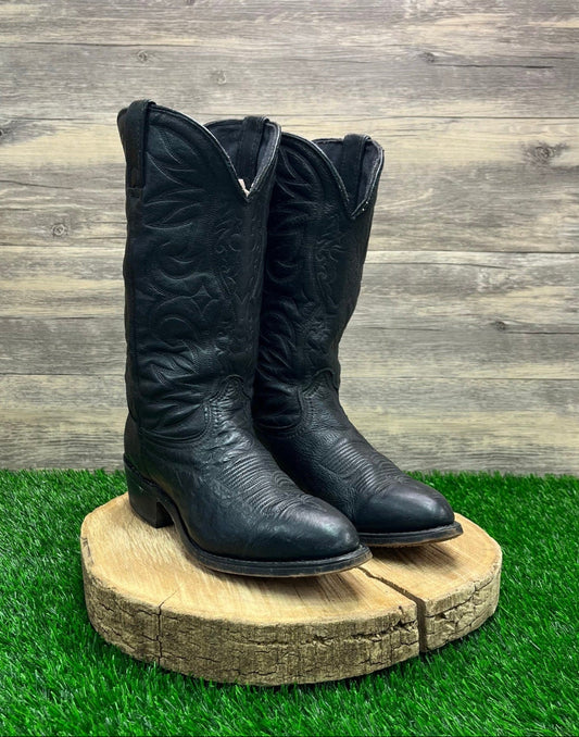 Durango Men - Size 8EE - Vintage Black Cowboy Boots Style 25058