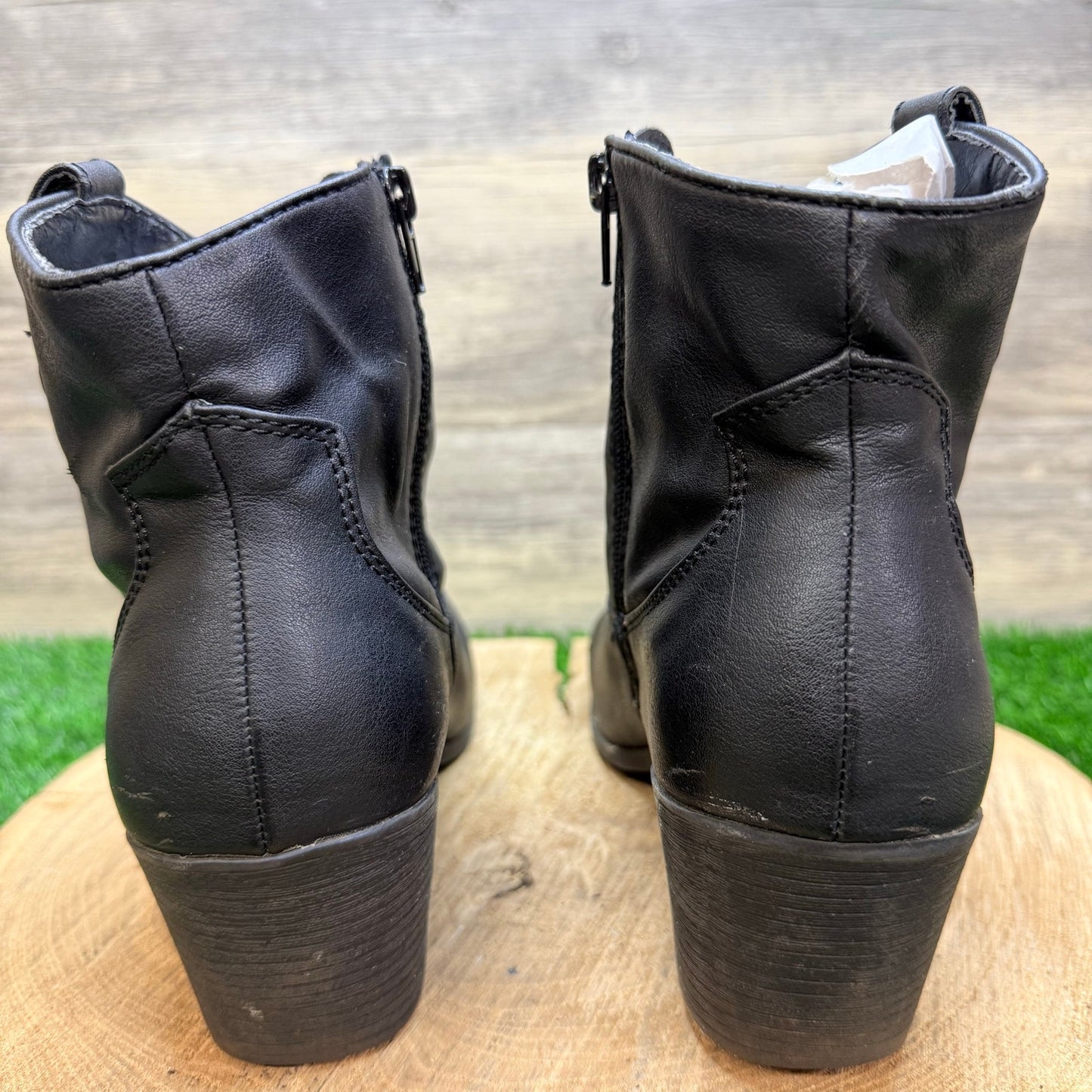 Rampage Women - Size 10M - Black Ankle Zipper Boots Whendl