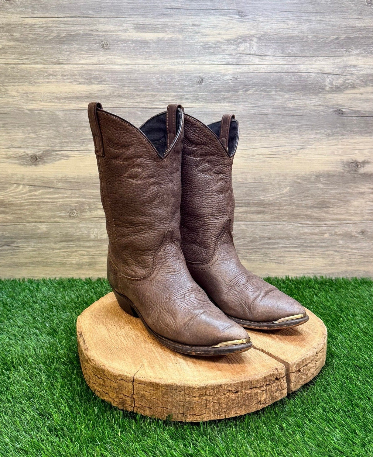 Masterson Women - Size 8M - Brown Toe Plate Western Cowboy Boots RB888