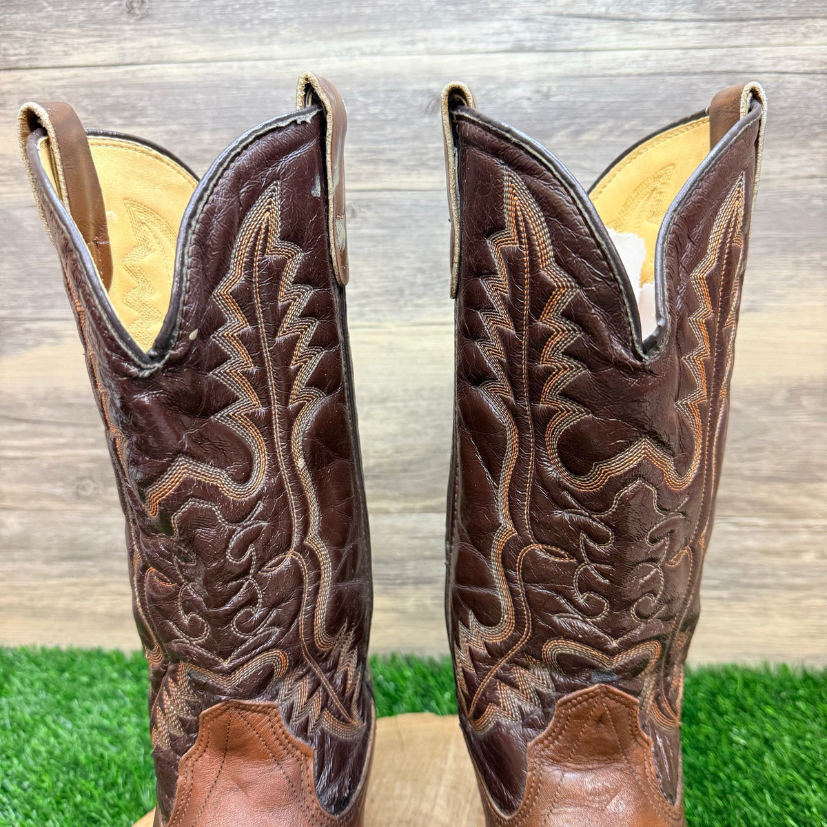 Iron Age Men - Size 10 - Vintage Brown Steel Toe Cowboy Boots K7395320