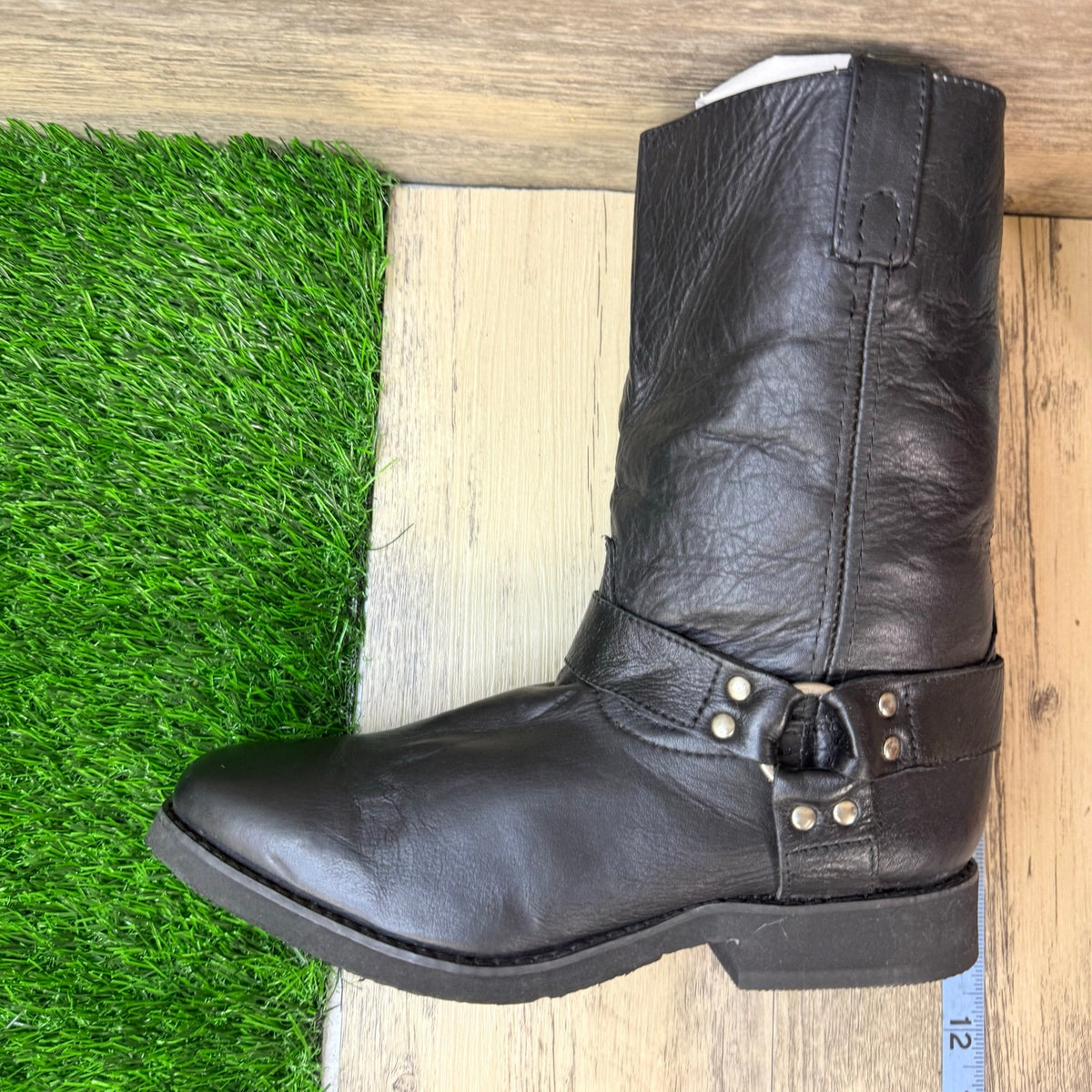 Smoky Mountain Youth - Size 5D - Black Harness Moto Cowboy Boots 2405