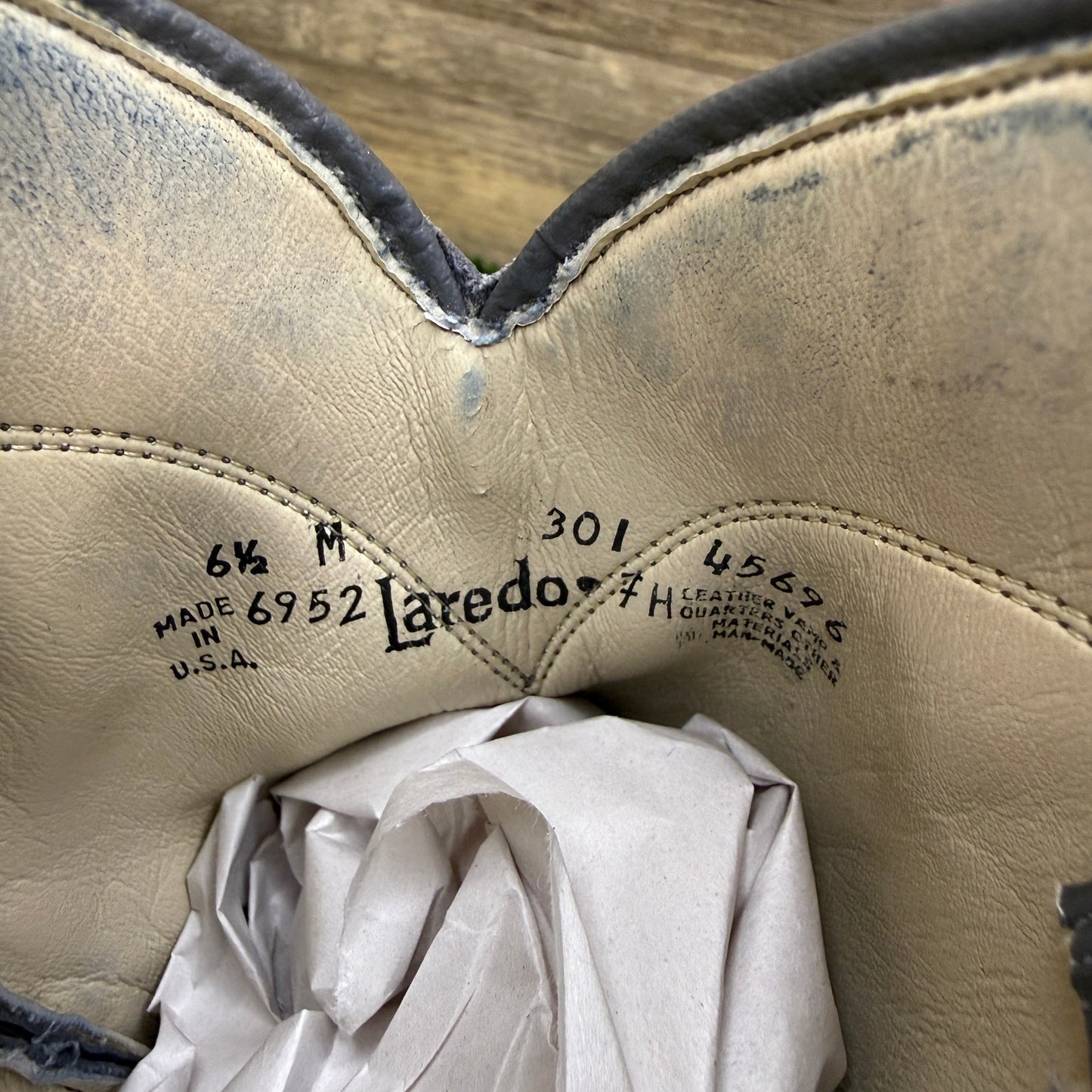 Laredo Women - Size 6.5M - Vintage Gray Roper Western Cowboy Boots Style 6952