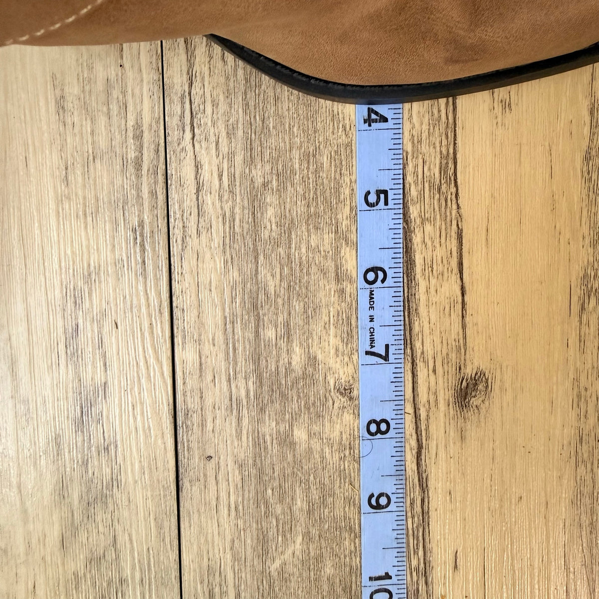 Time and Tru Women - Size 6 - Tan Faux Leather Moto Western Cowboy Boots 56491