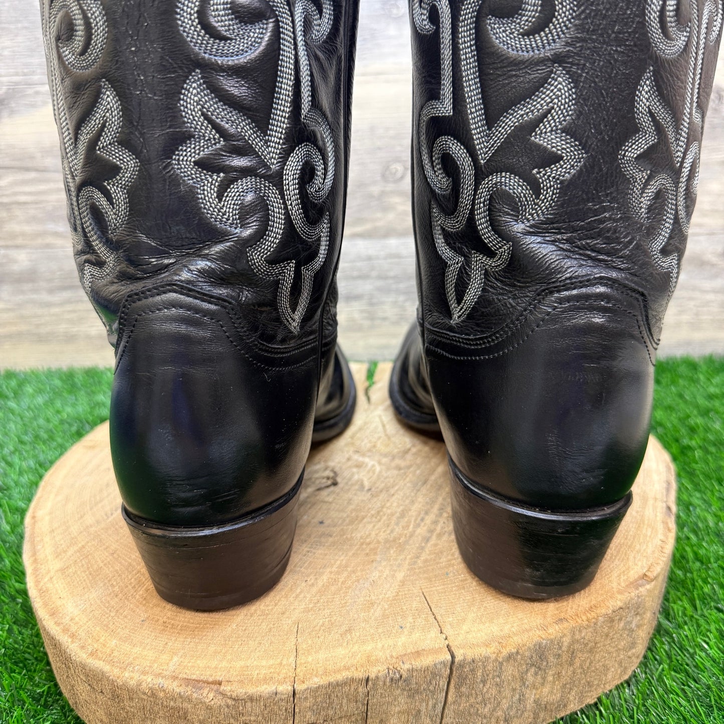 Justin Men - Size 11 - Black Western Cowboy Boots Style 1409