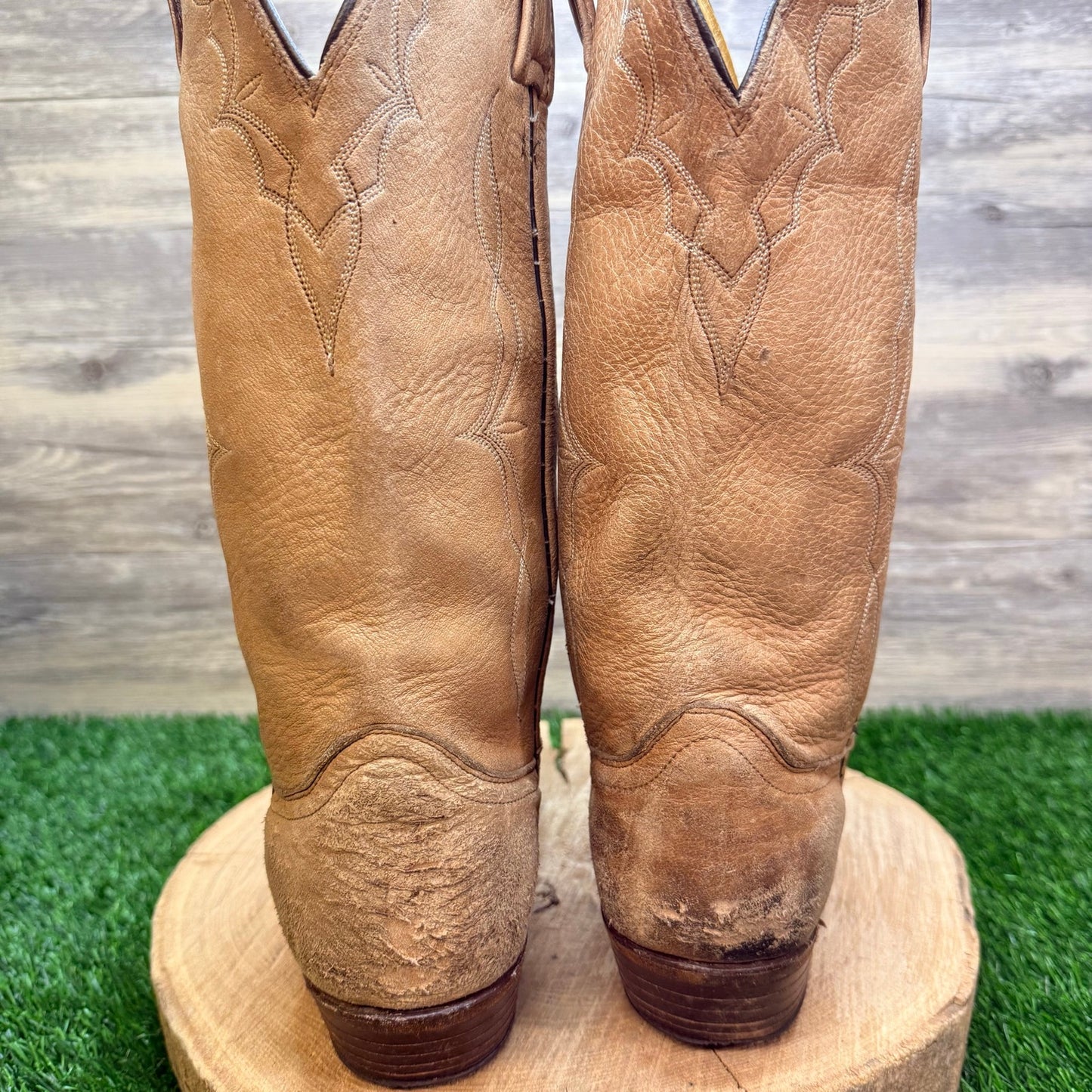 Dan Post Men - Size 9.5D - Vintage Tan Western Cowboy Boots 6557