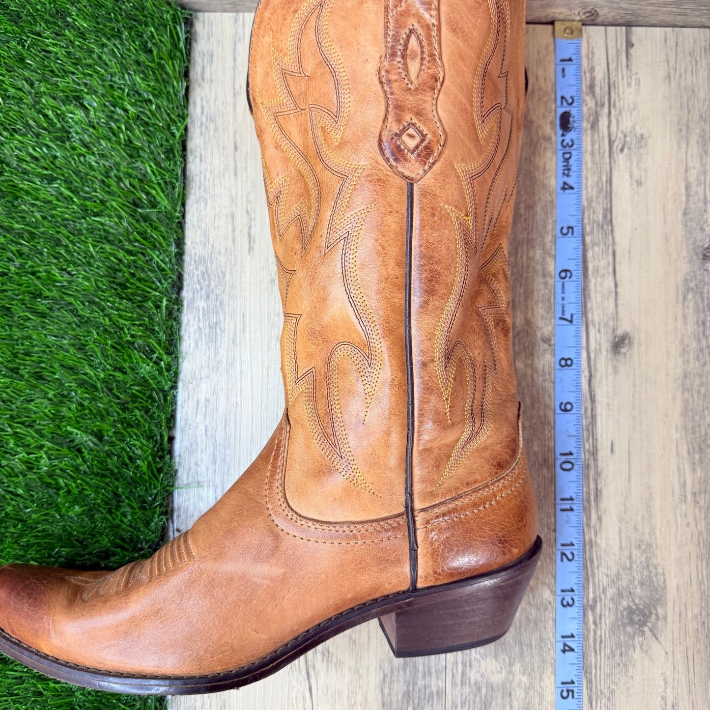 Nocona Women - Size 8B - Tan Snip Toe Western Cowboy Boots NL1600