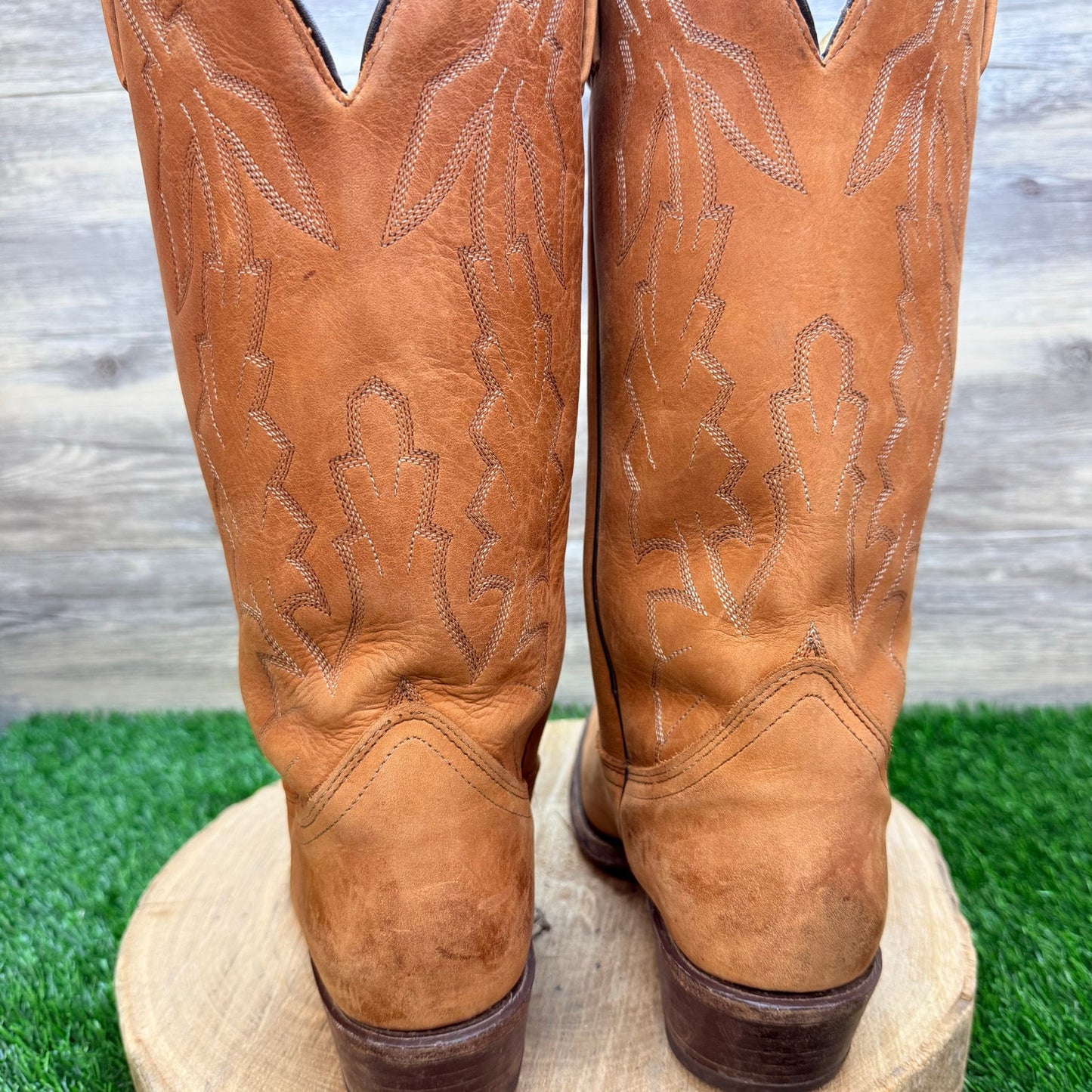 Dan Post Men - Size 9D - Tan Marlboro Western Cowboy Boots P2551