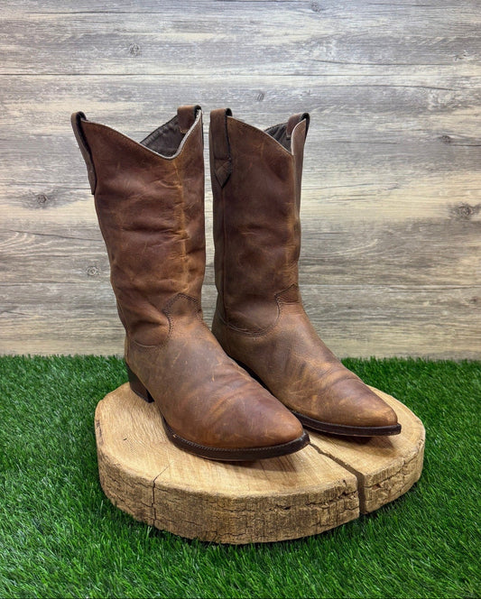 Zodiac Men - Size 9.5M - Vintage Brown Western Cowboy Boots Style 9603