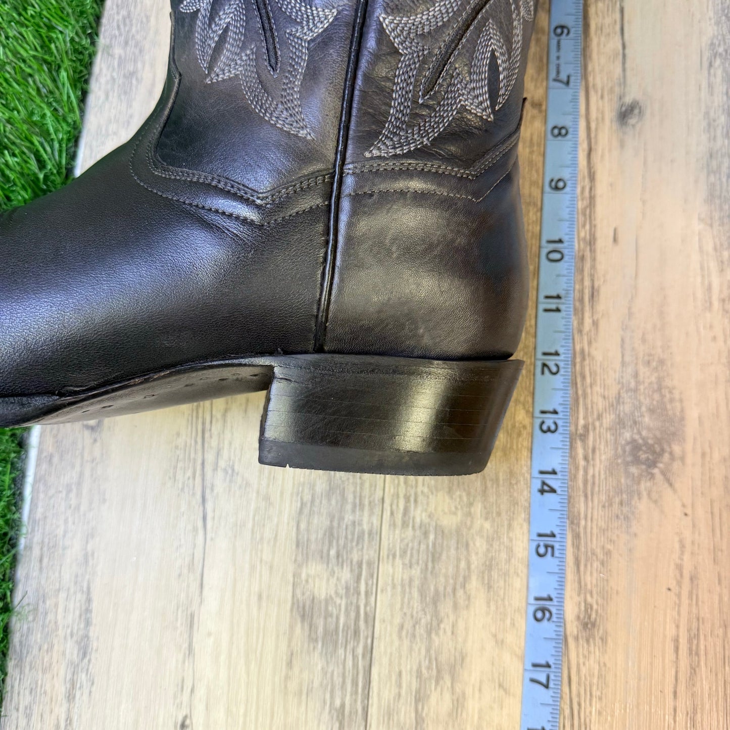 Dan Post Men - Size 12D - Distressed Black Elko Cowboy Boots DP 80321