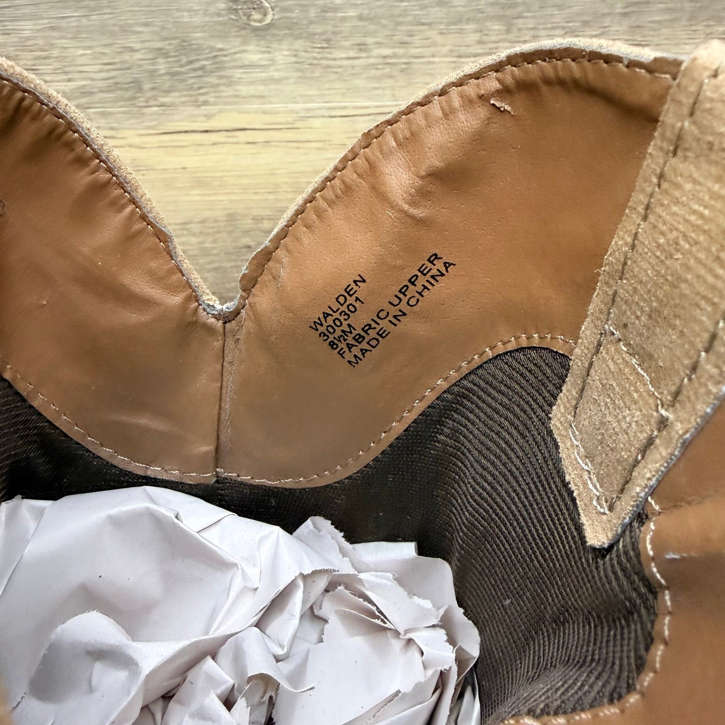Rampage Women - Size 8.5M - Beige Faux Leather Cowboy Boots Walden 300301