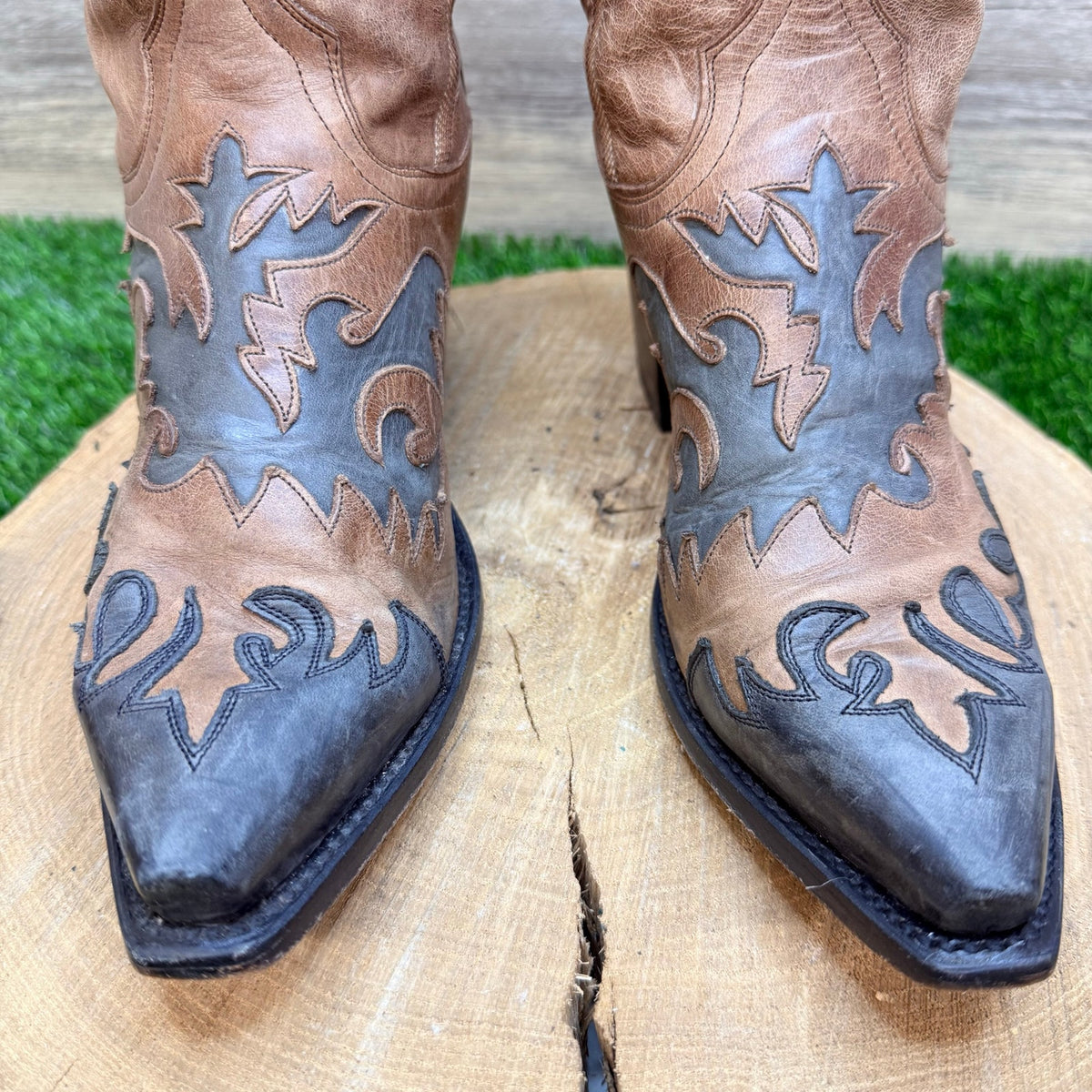Dan Post Women - Size 8.5M - Brown / Black Wynona Cowboy Boots DP3278