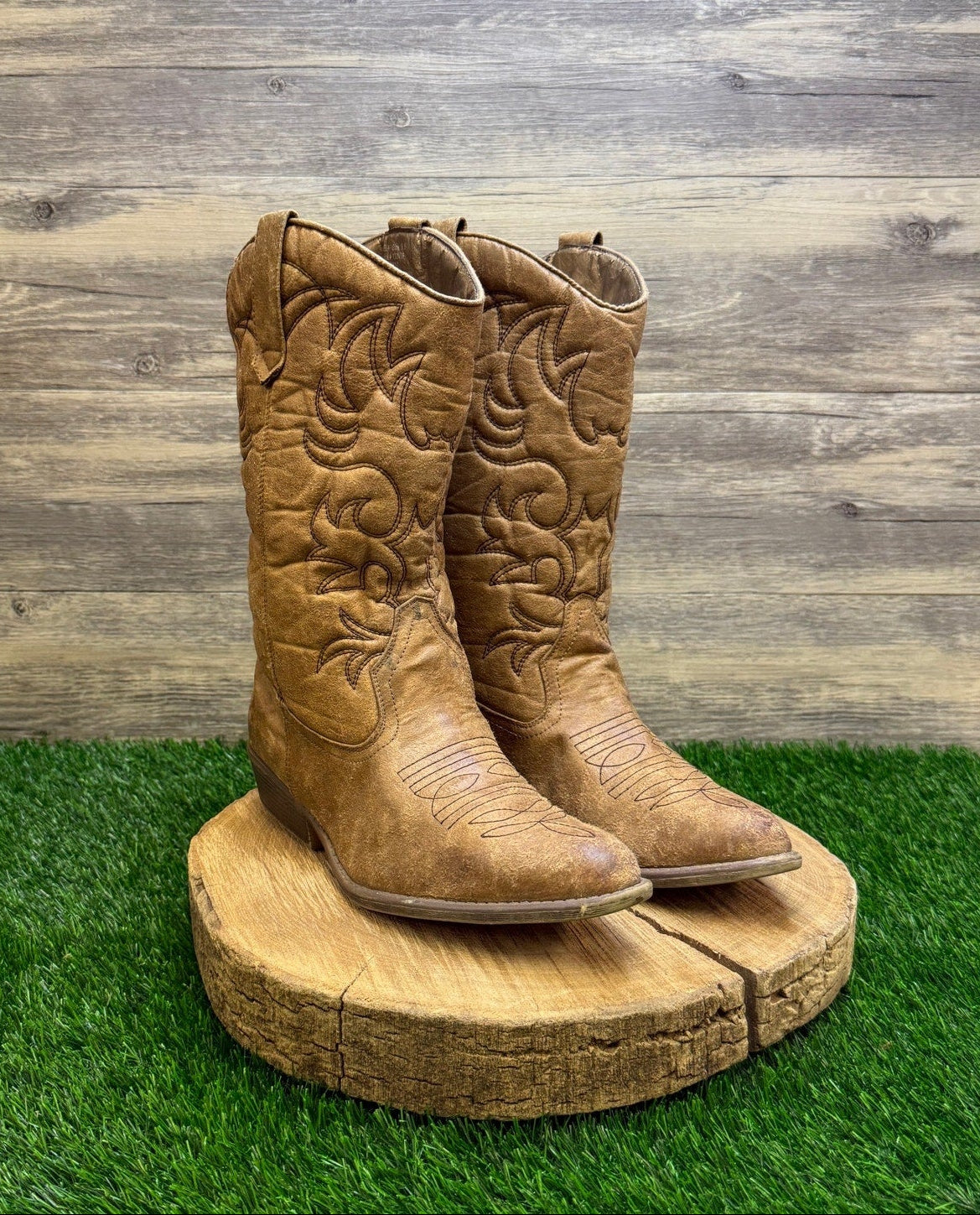 Rodeo Ropers Women - Size 9.5 - Brown Faux Leather Style 133159