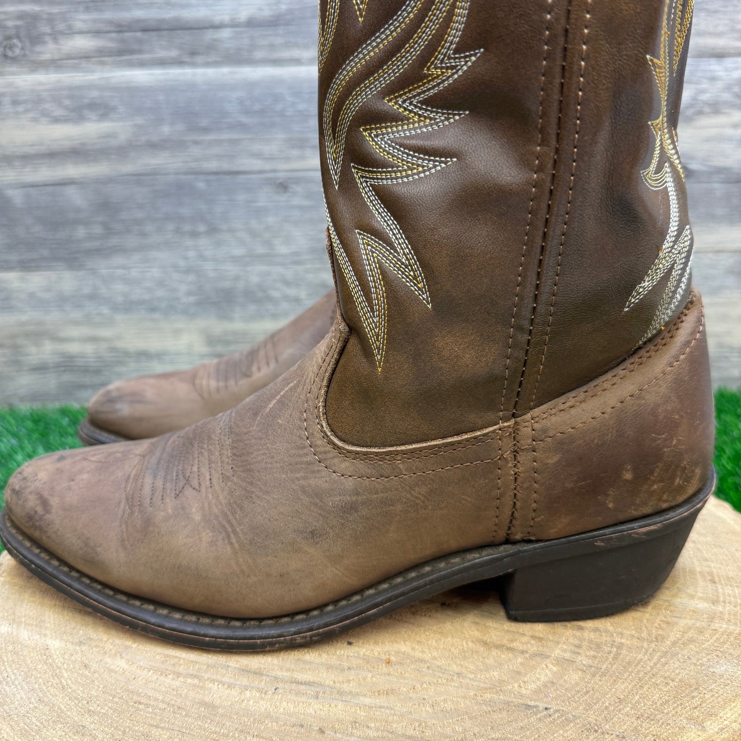Laredo Men - Size 8.5D - Brown Pull On Cowboy Boots Style 4212